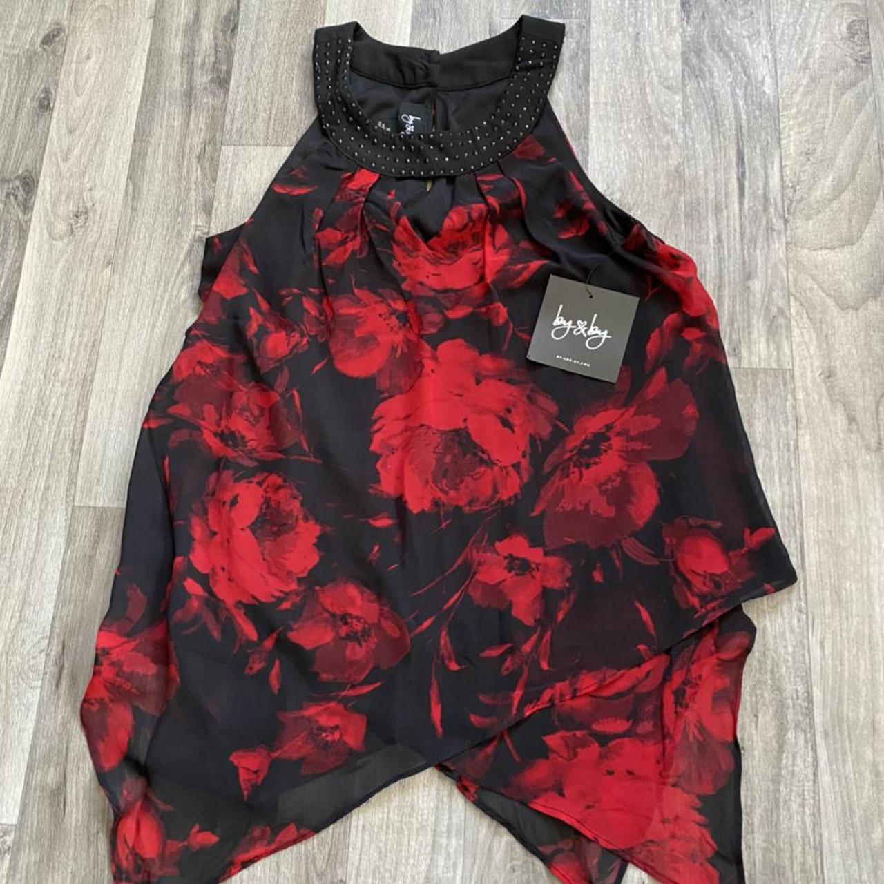 Macy's red hot sale floral dress