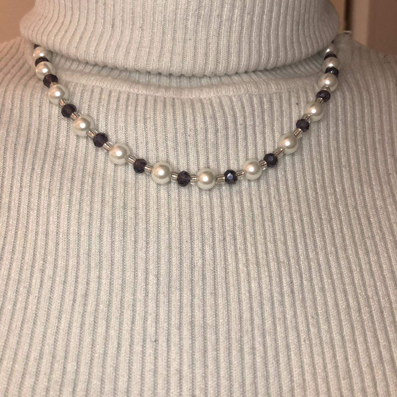 ♡Handmade beaded necklace made with stainless steel... Depop