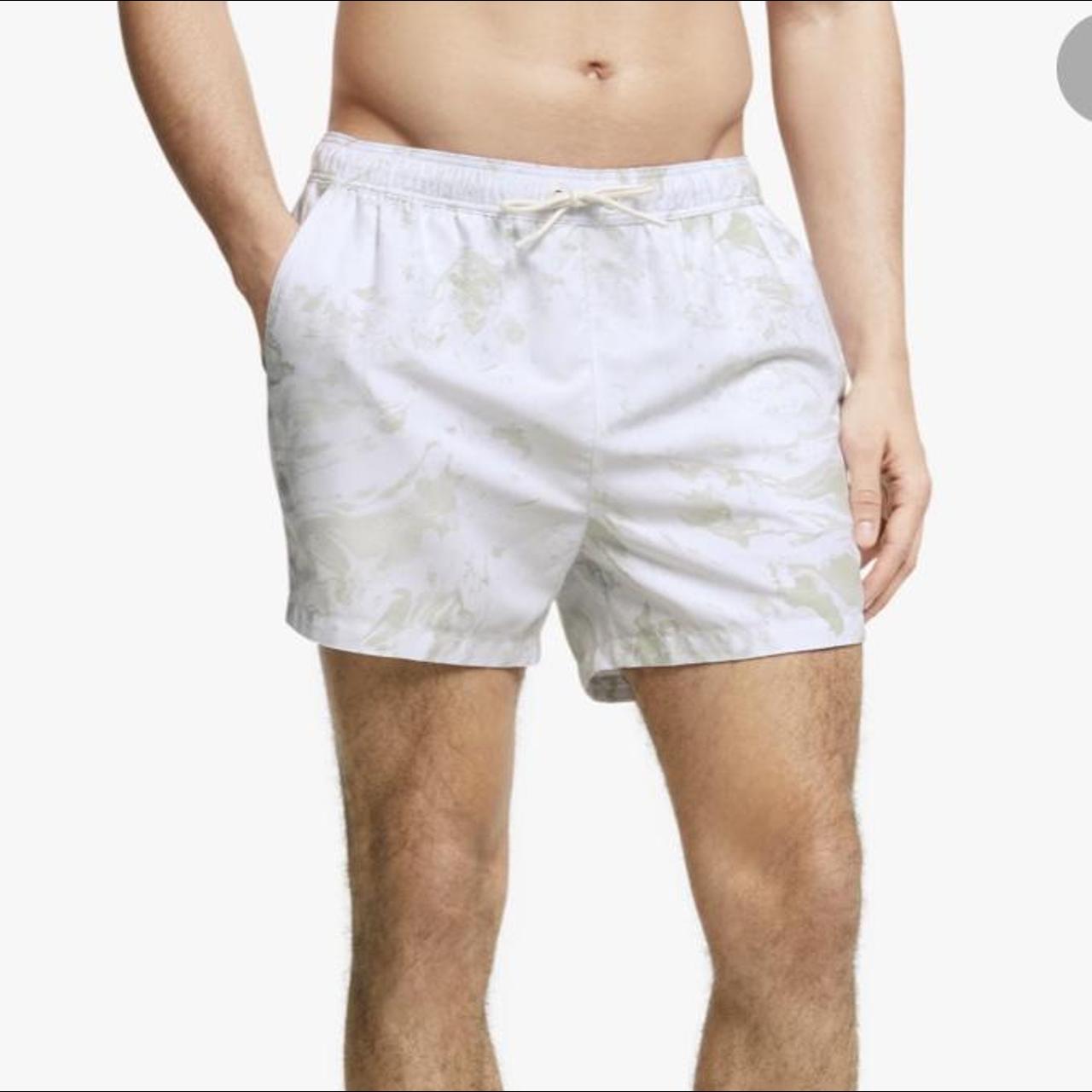 John Lewis Kin men’s marble print swim shorts.... Depop
