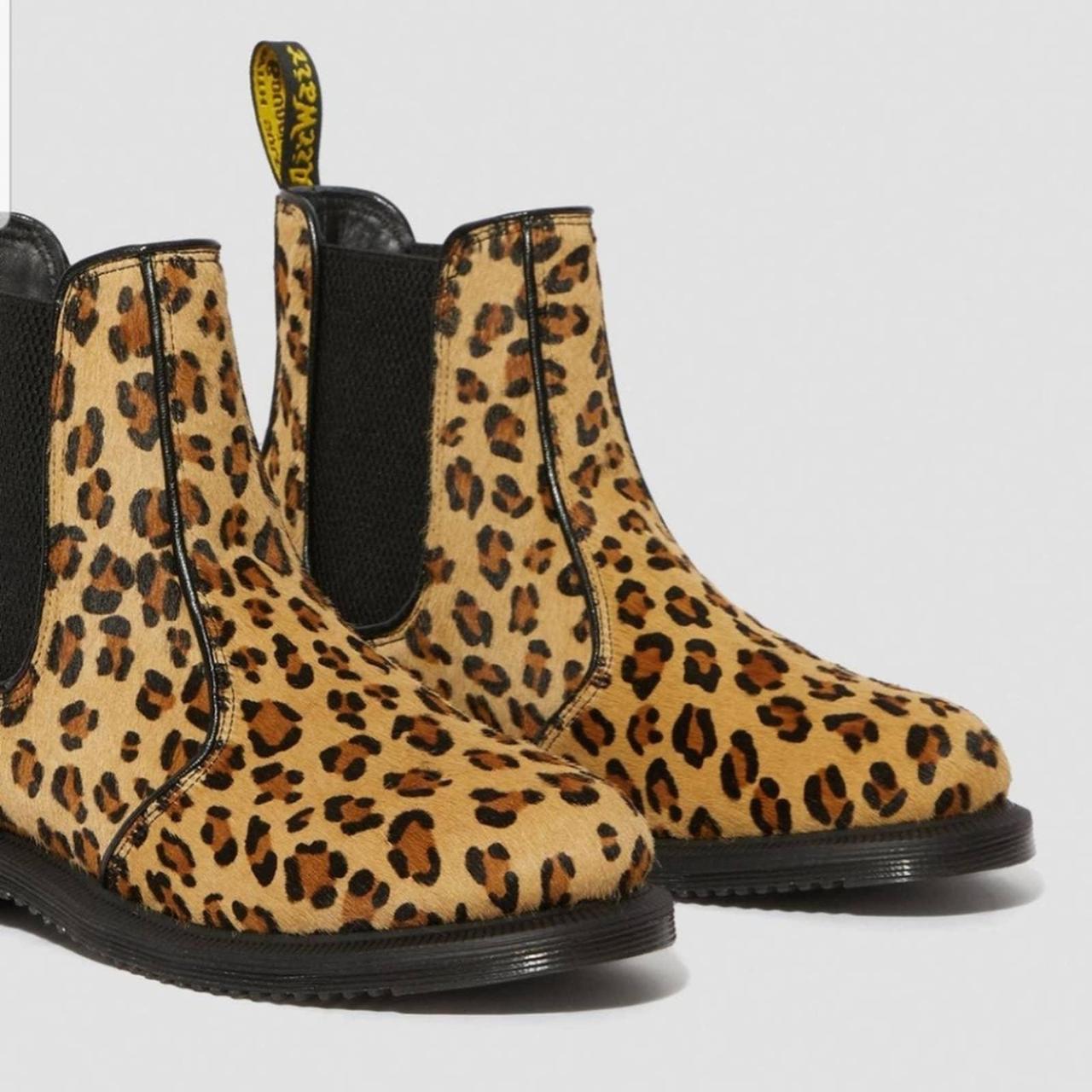 leopard dr martens chelsea