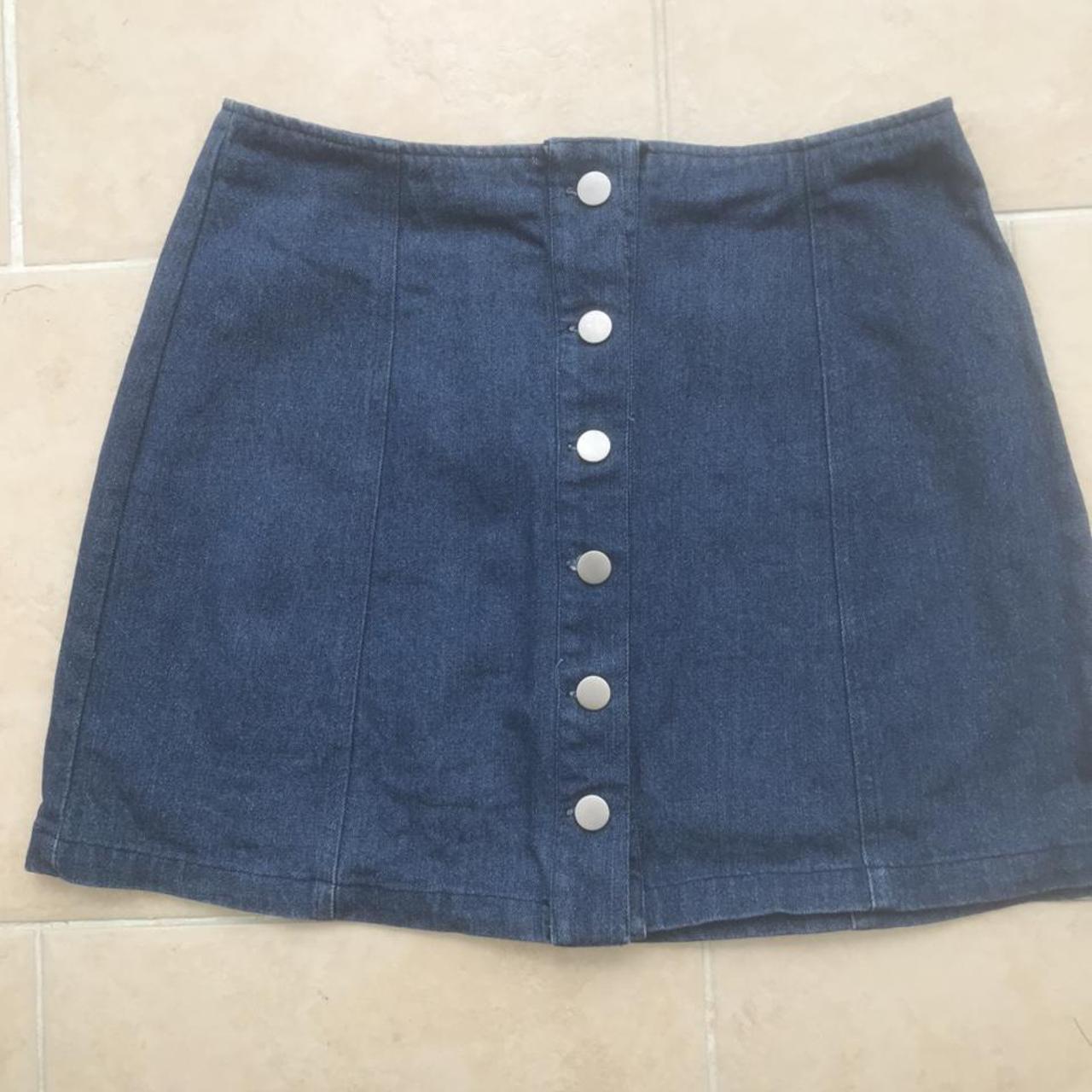 Women's Blue and Navy Skirt | Depop