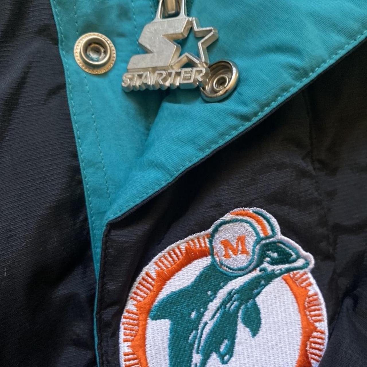 STARTER, Jackets & Coats, Vintage Pro Line Starter Jacket Mens Medium Miami  Dolphins Coat Shark Tooth