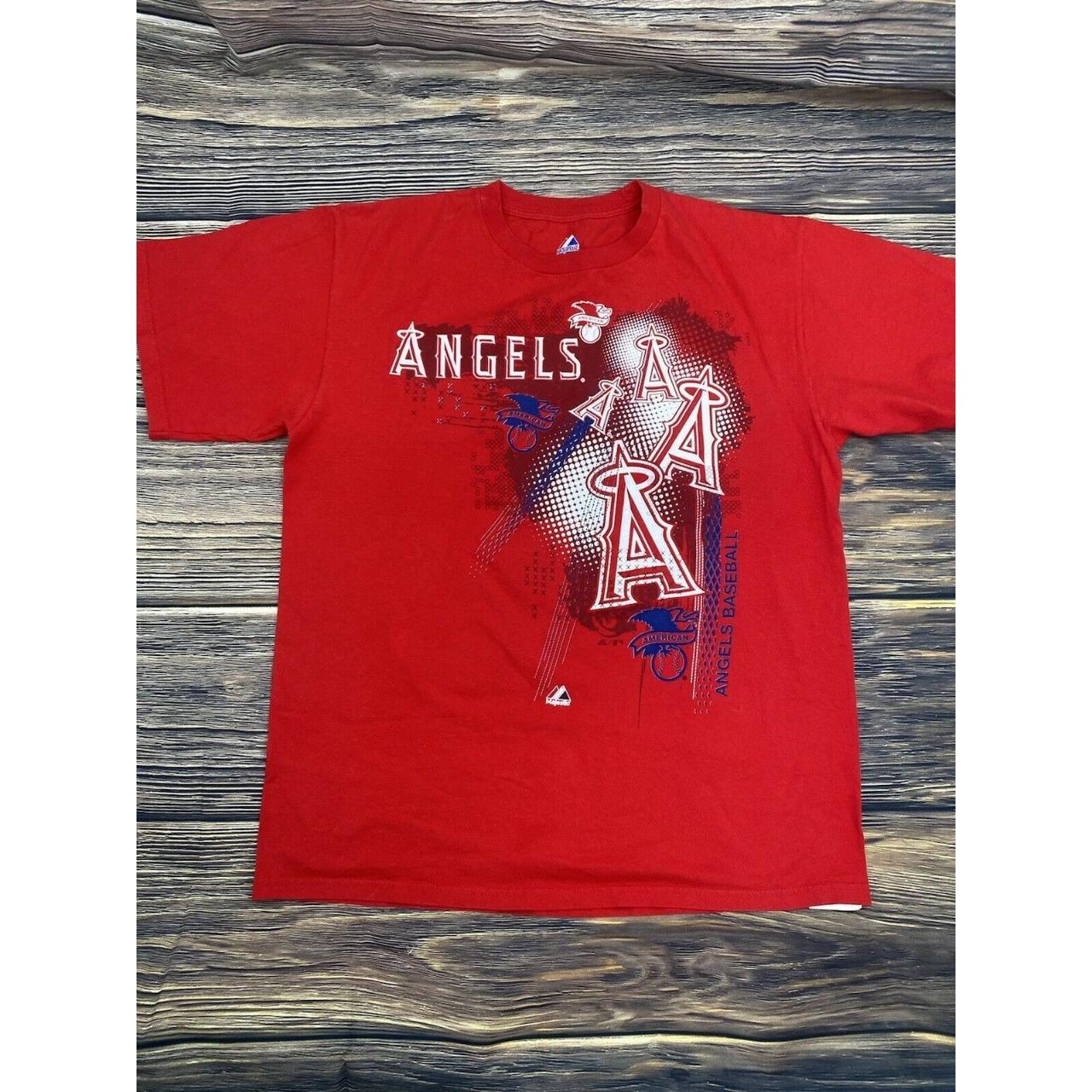 Los Angeles Angels T-Shirt Men Size XL Red Majestic Short Sleeve MLB  Baseball 