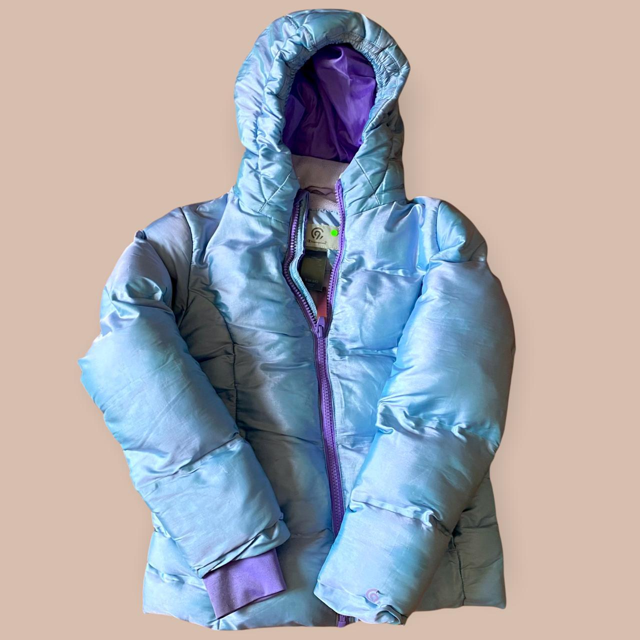 champion iridescent puffer jacket