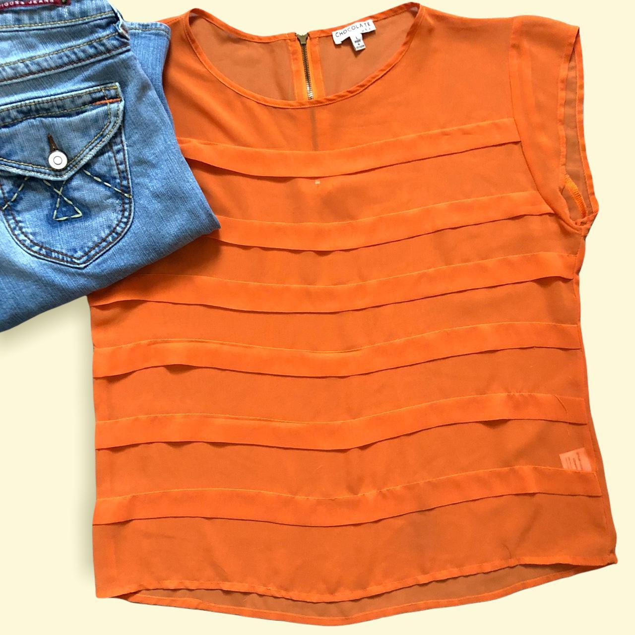 Product Image 1 - Orange front tiered boxy top