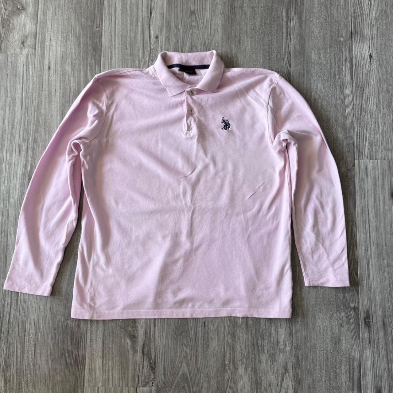 U.S. Polo Assn. Men's Pink and Navy Polo-shirts (3)