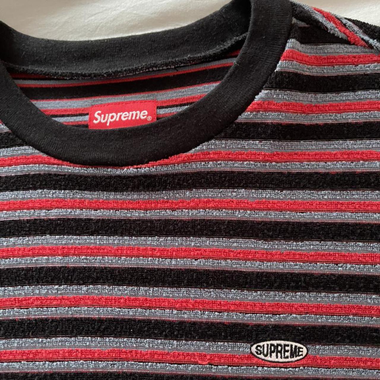 supreme multi stripe terry tee