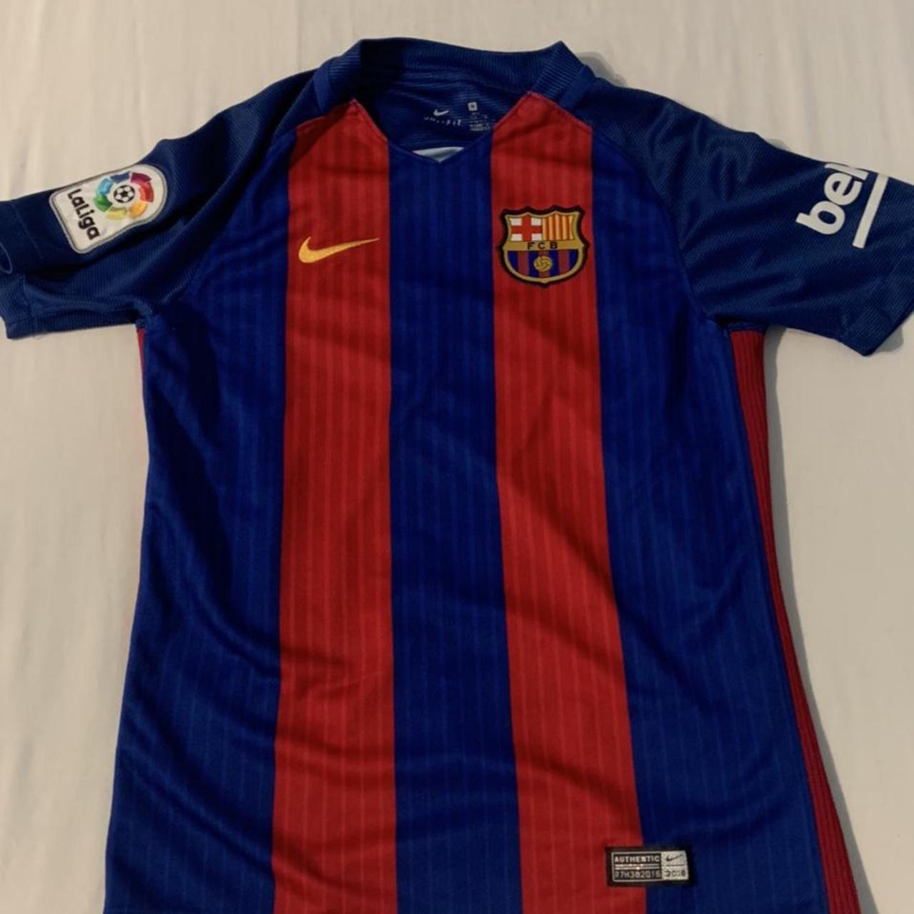 Kids Barcelona Football kit Size: Kids Medium - Depop