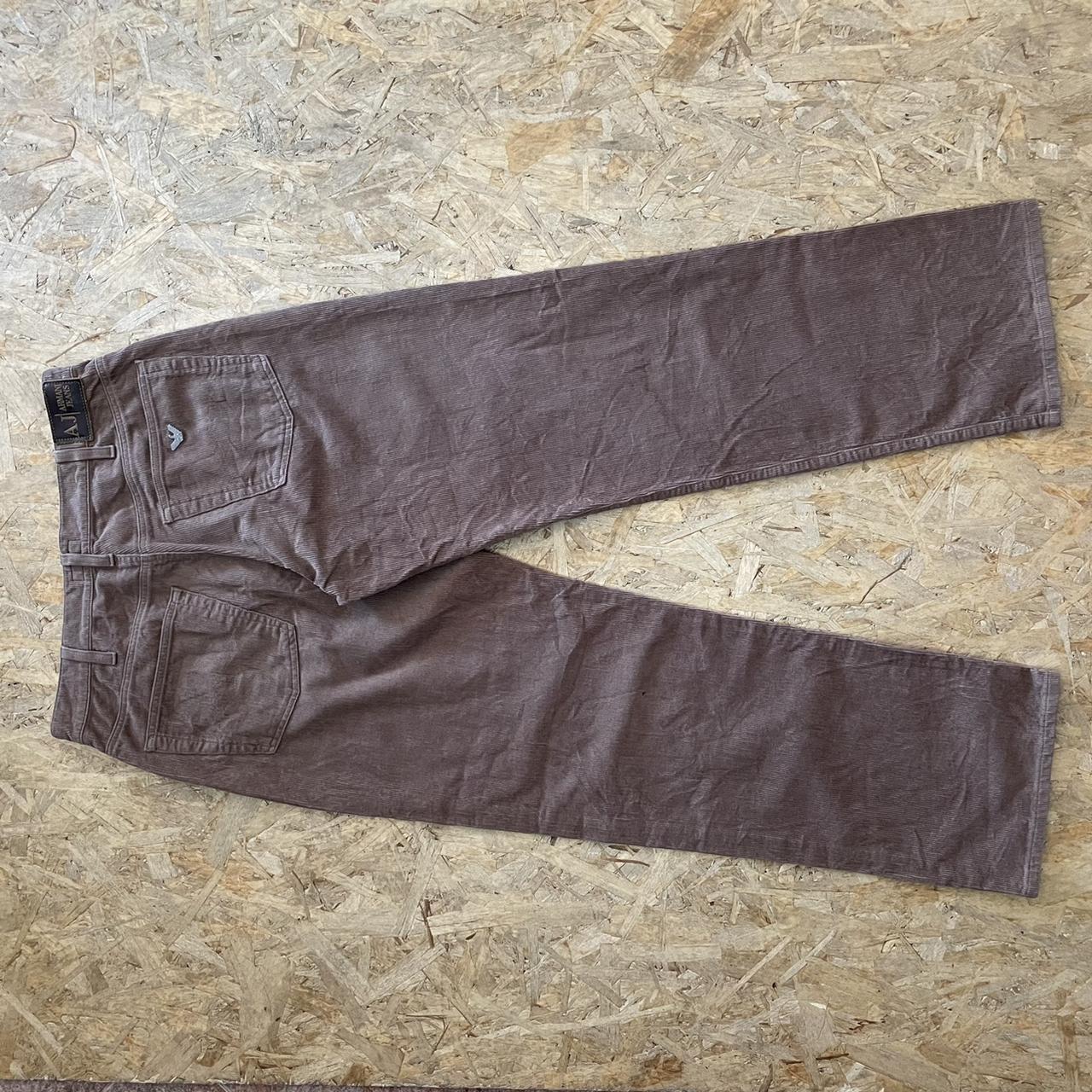 Armani Men's Brown and Tan Trousers | Depop