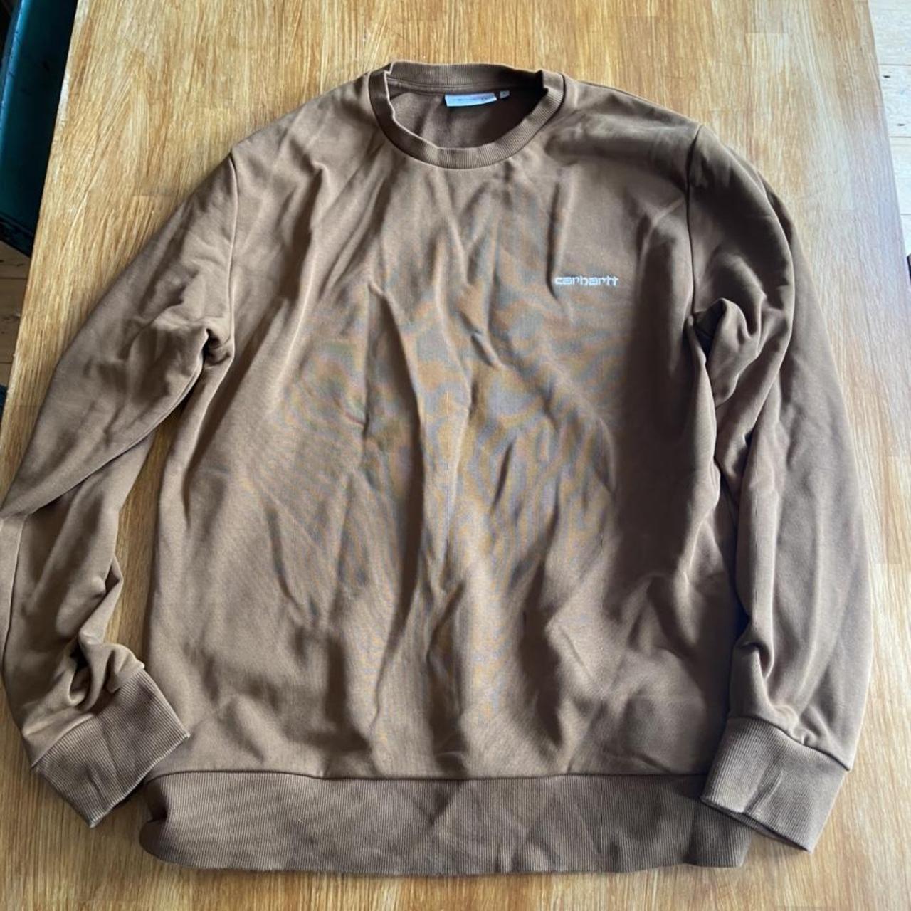 Carhartt script sweatshirt size L more of a fitted... Depop