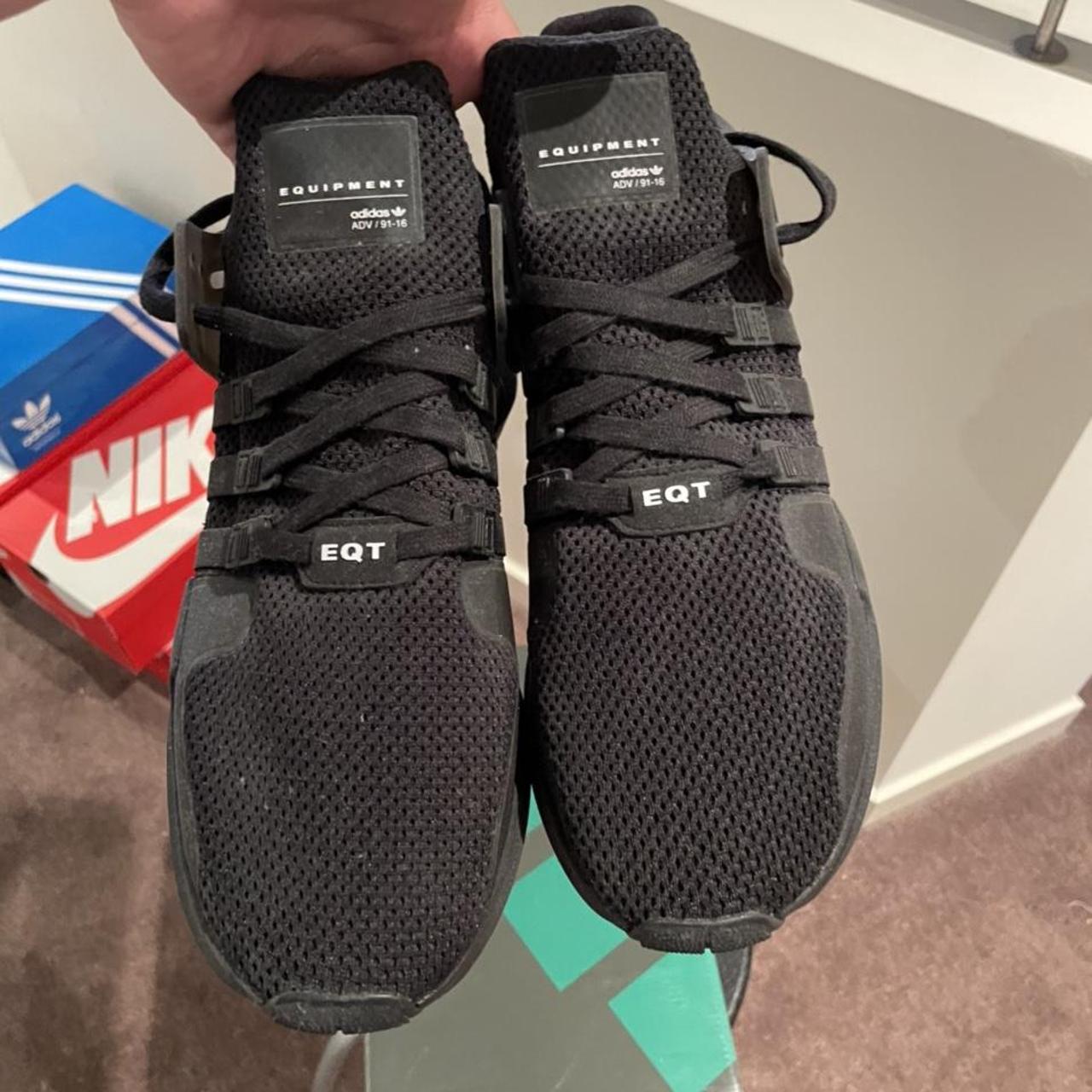 mens black eqt trainers