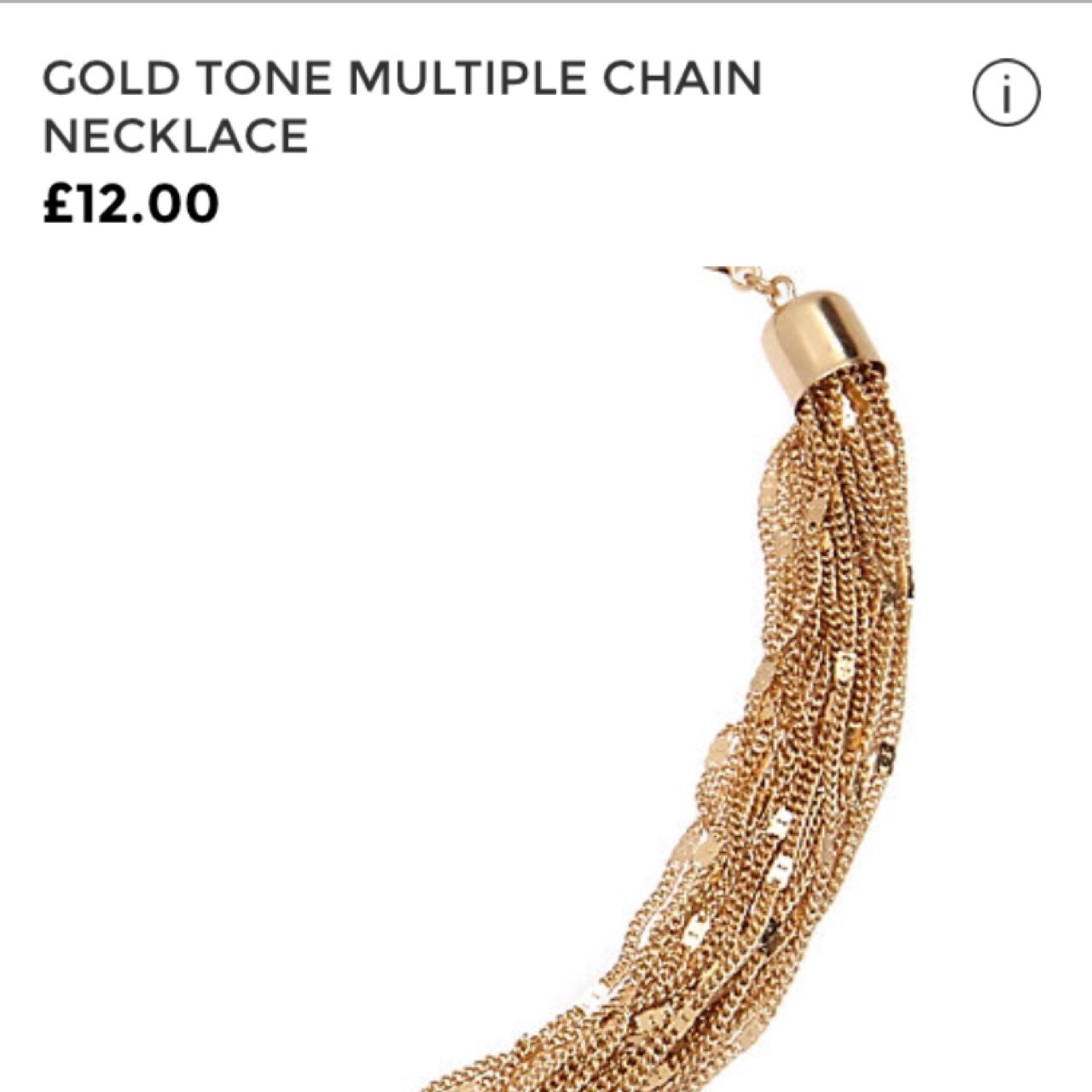 River island gold on sale necklace