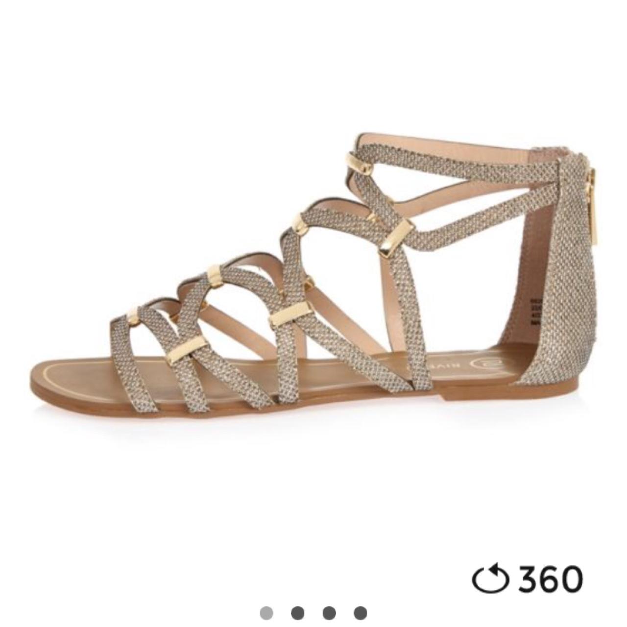 River island gold on sale sandals