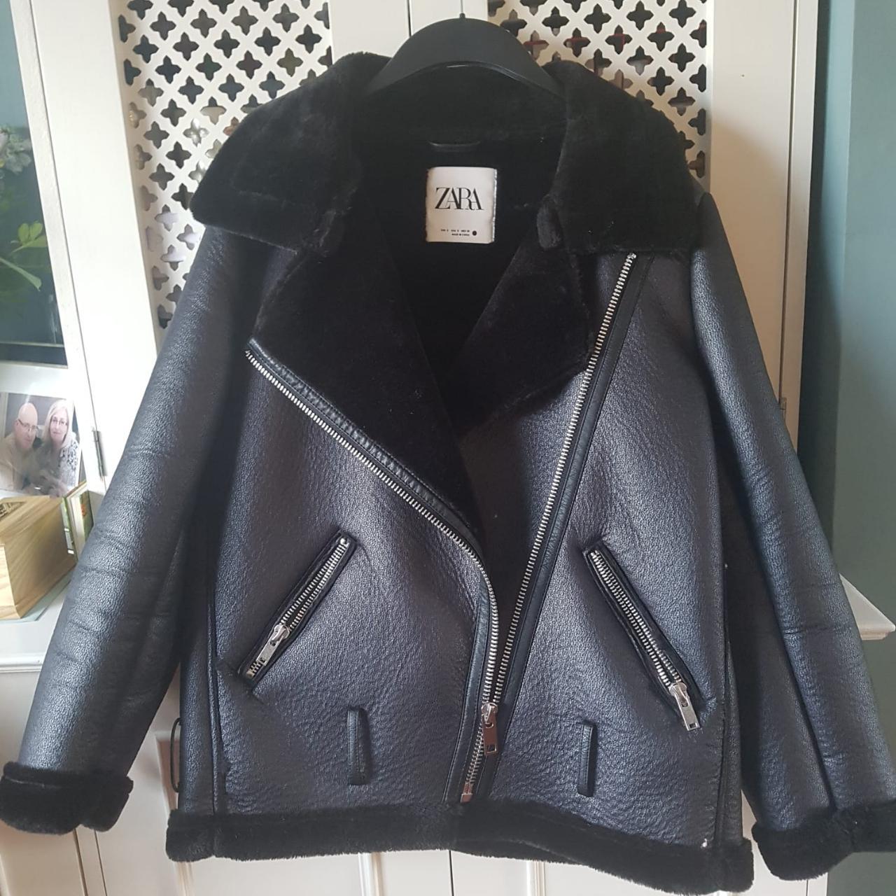 Hørehæmmet skotsk gidsel Zara Women's Black Coat | Depop