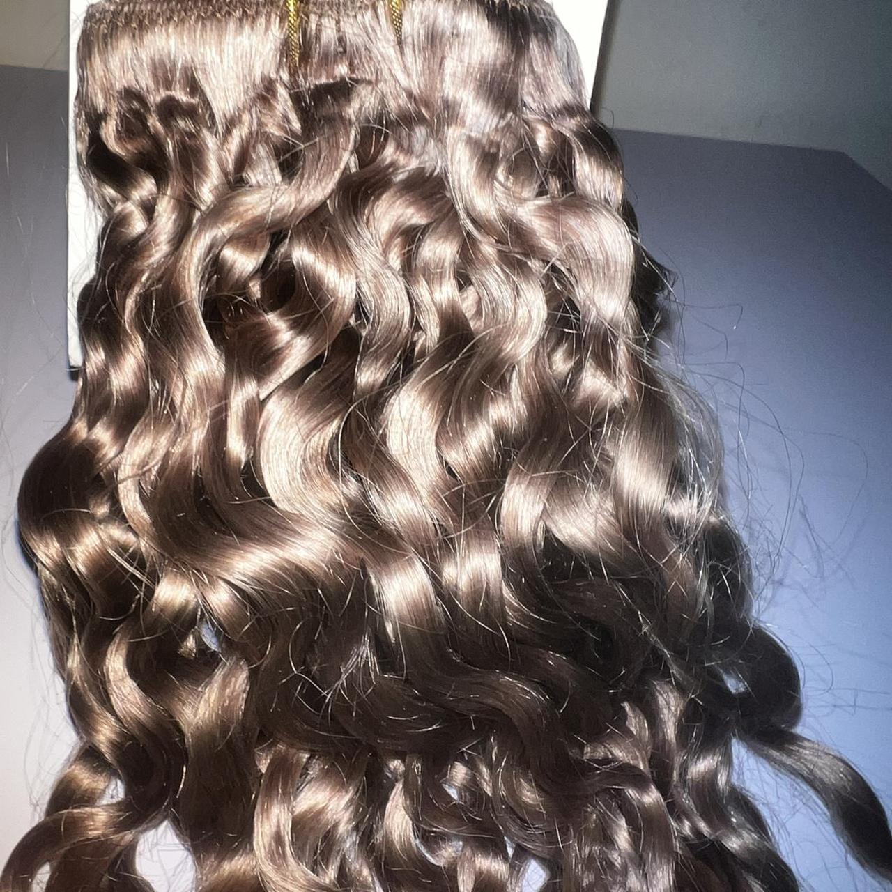 Hetto Curly Hair Clip in Extensions Real Human Hair... Depop