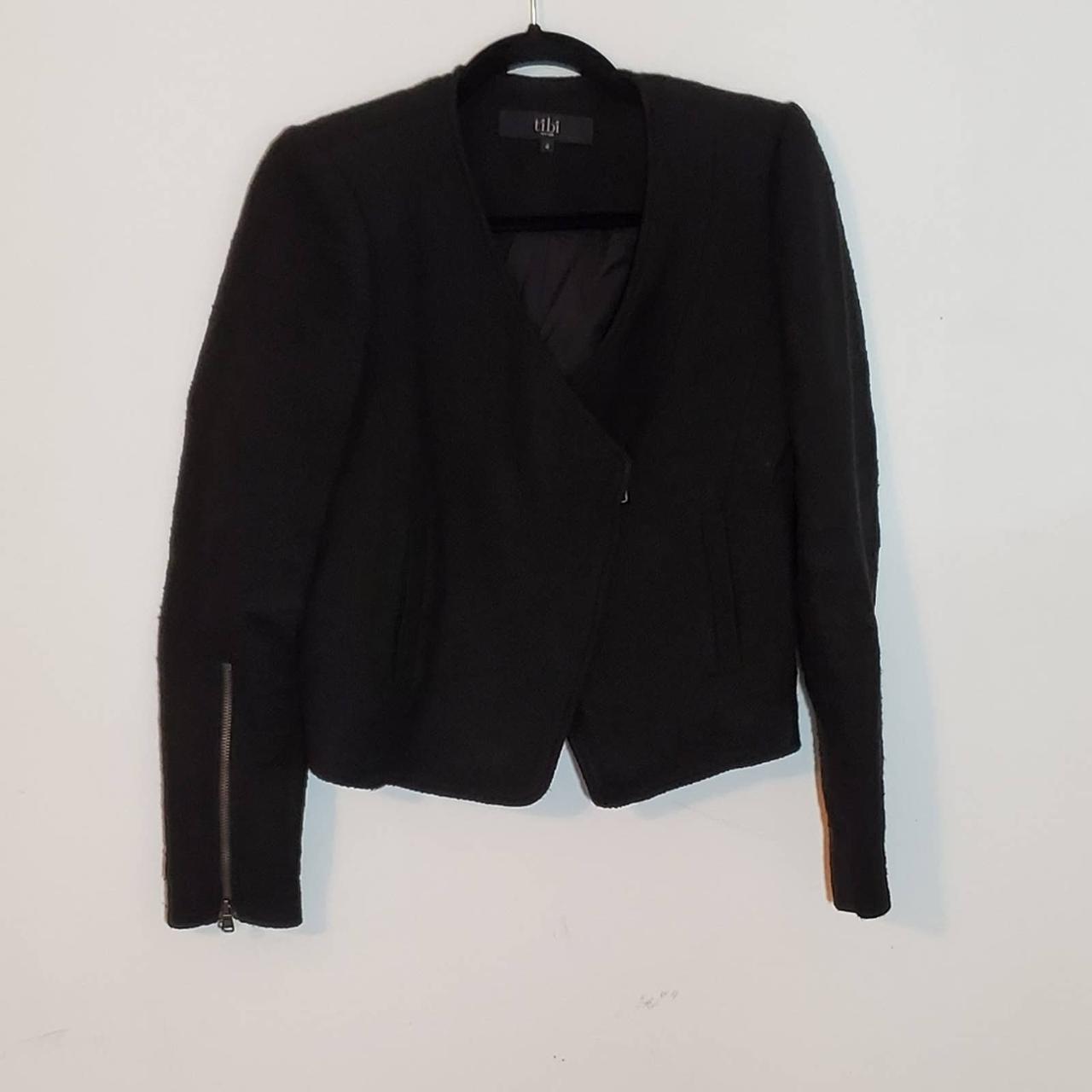 Product Image 2 - Tibi Black Asymmetrical Woven Jacket.
Size