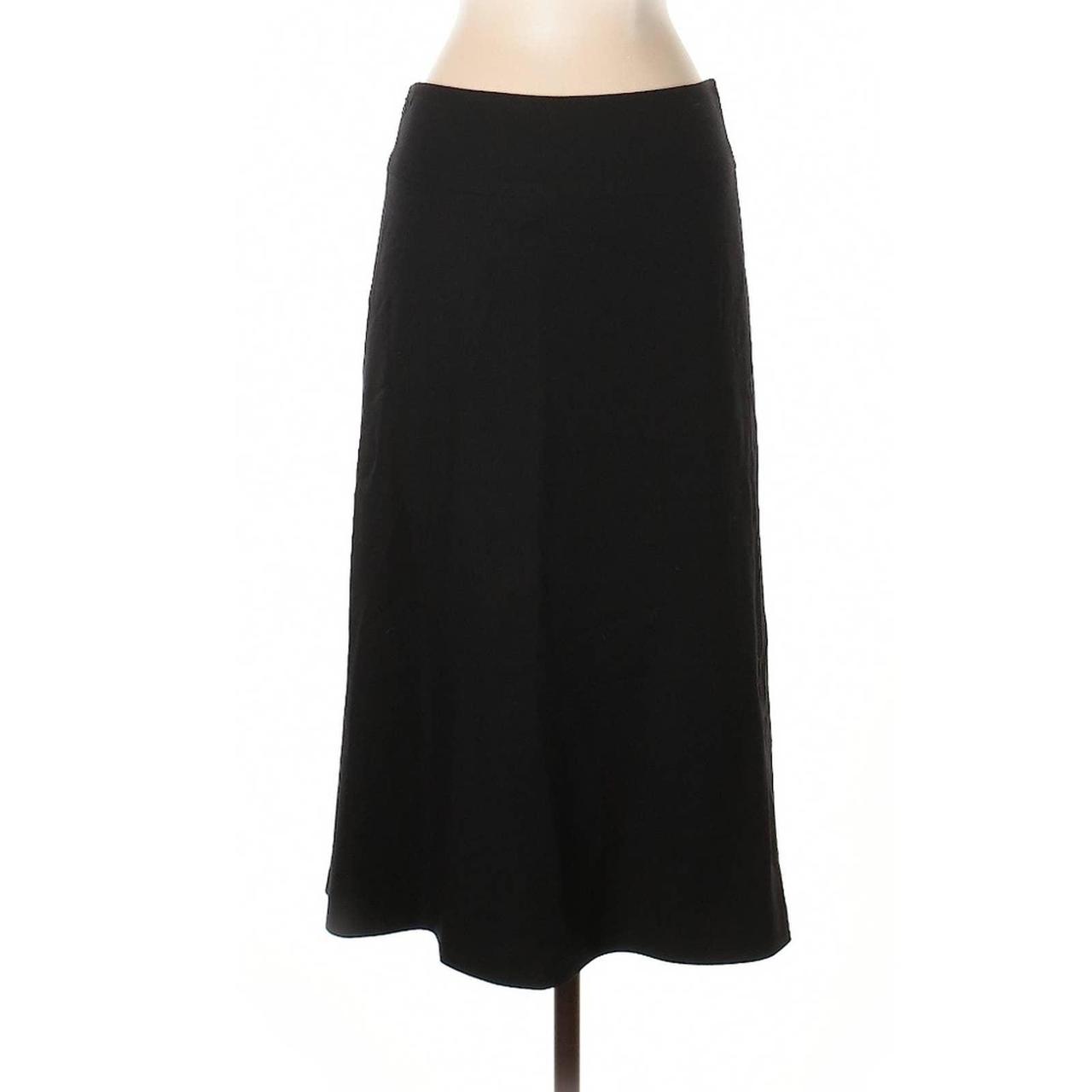 Tracy Reese Black Wool Calf Length Skirt. Size 4.... - Depop