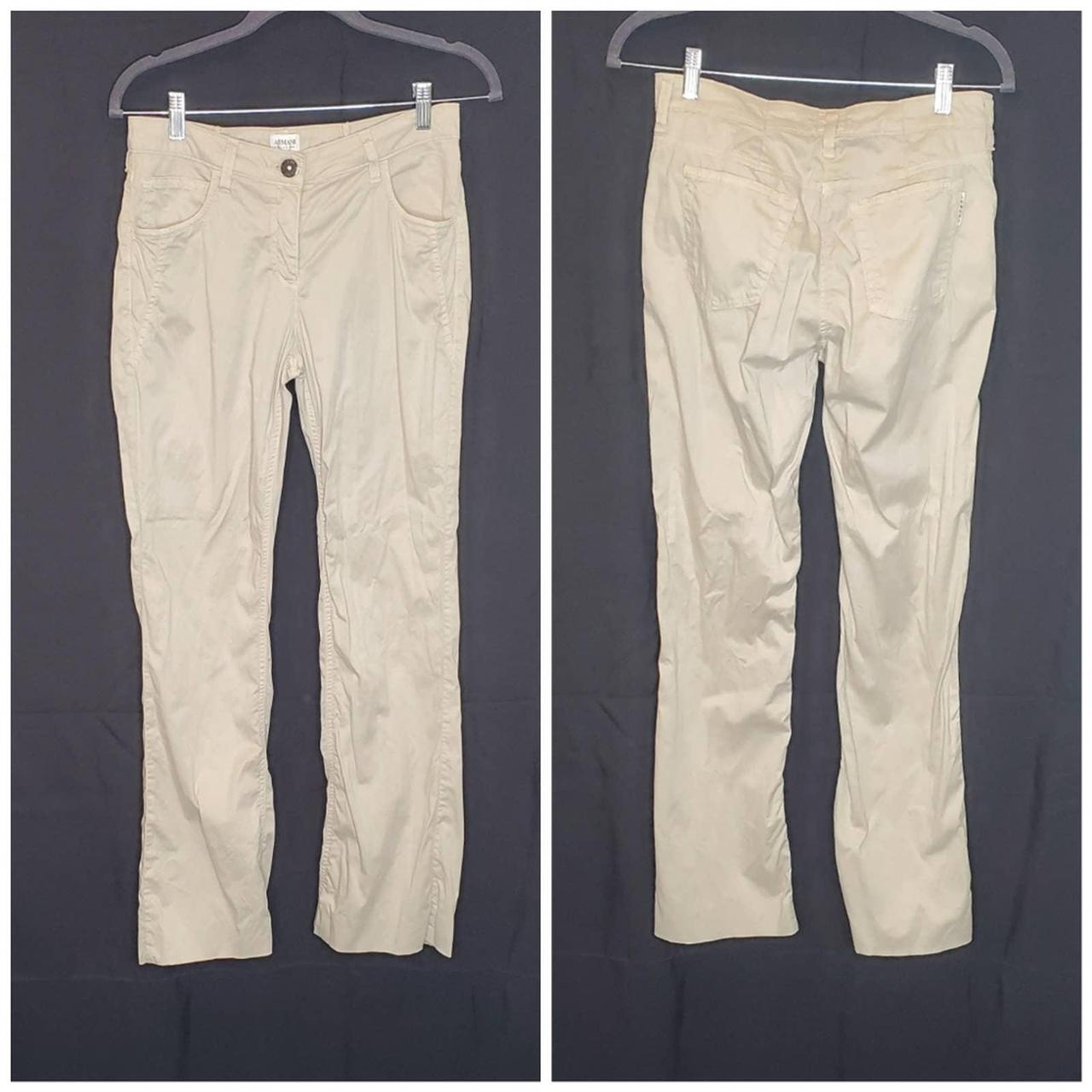 Armani Collezioni Beige Casual Pants. Size tag Depop