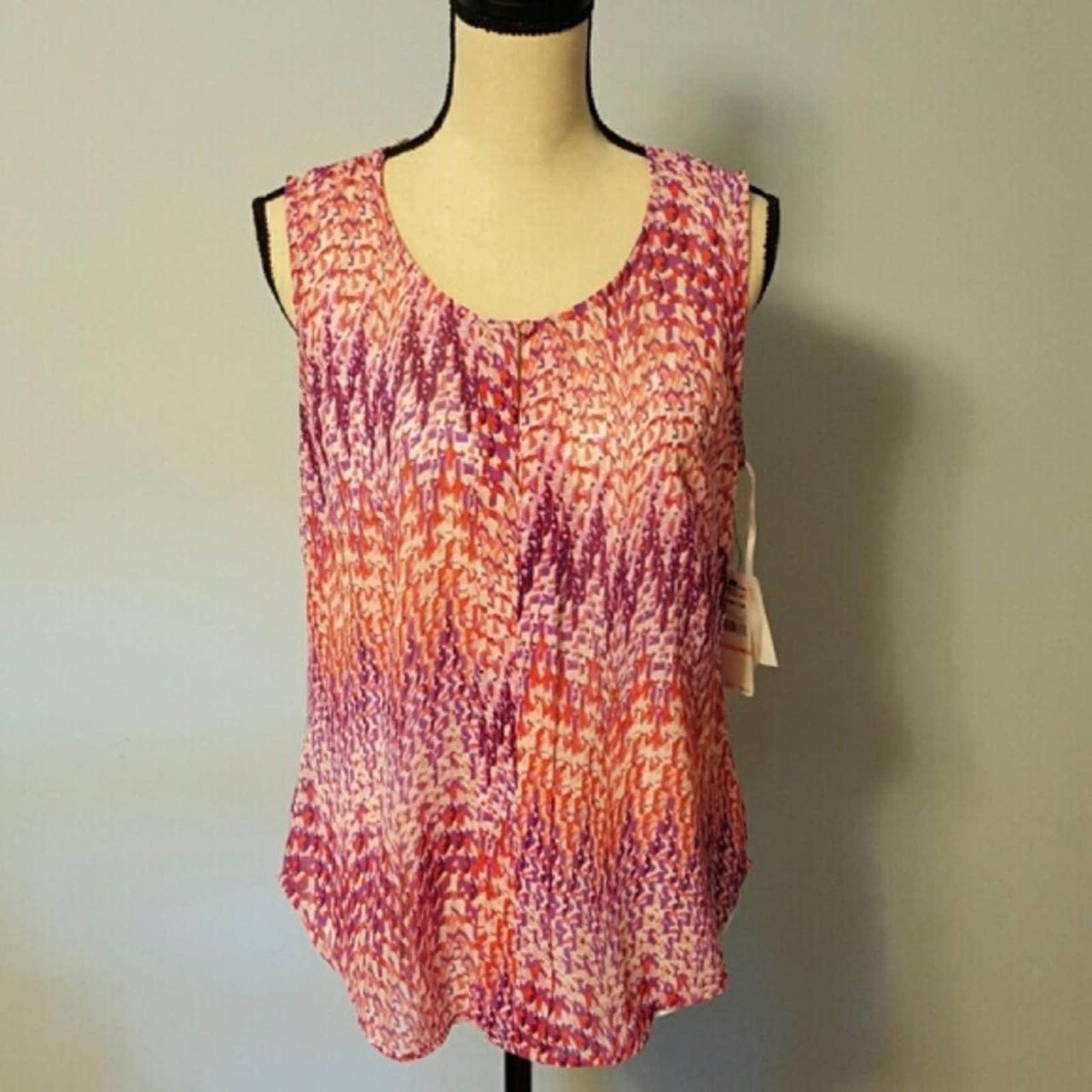 Laundry by Shelli Segal Layered Chiffon Top. New... Depop