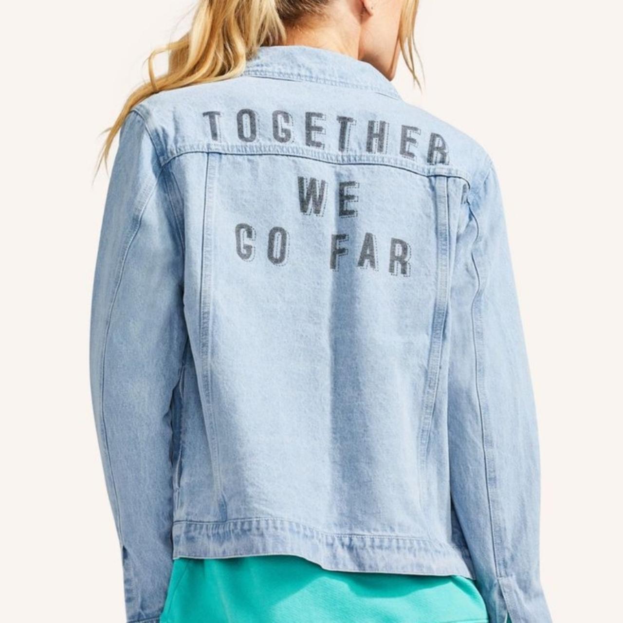 New Peloton Together We Go Far Denim Jacket L Smoke... - Depop