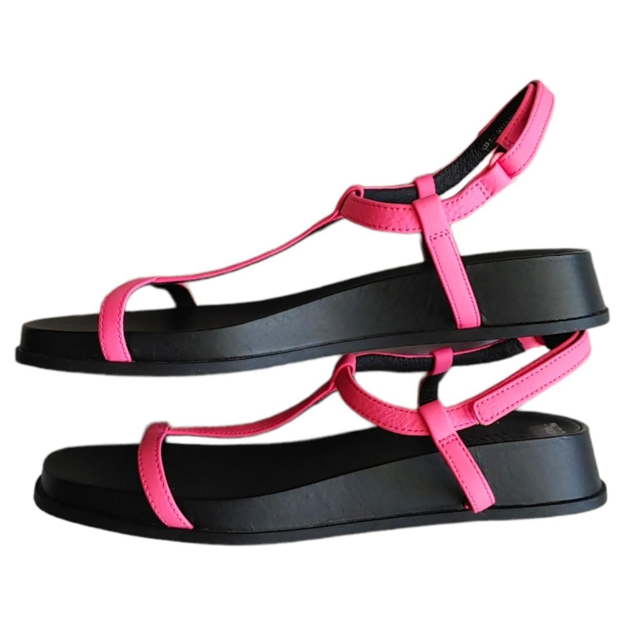 New Camper Atonik Pink T Strap Sandals 38 Smoke... Depop