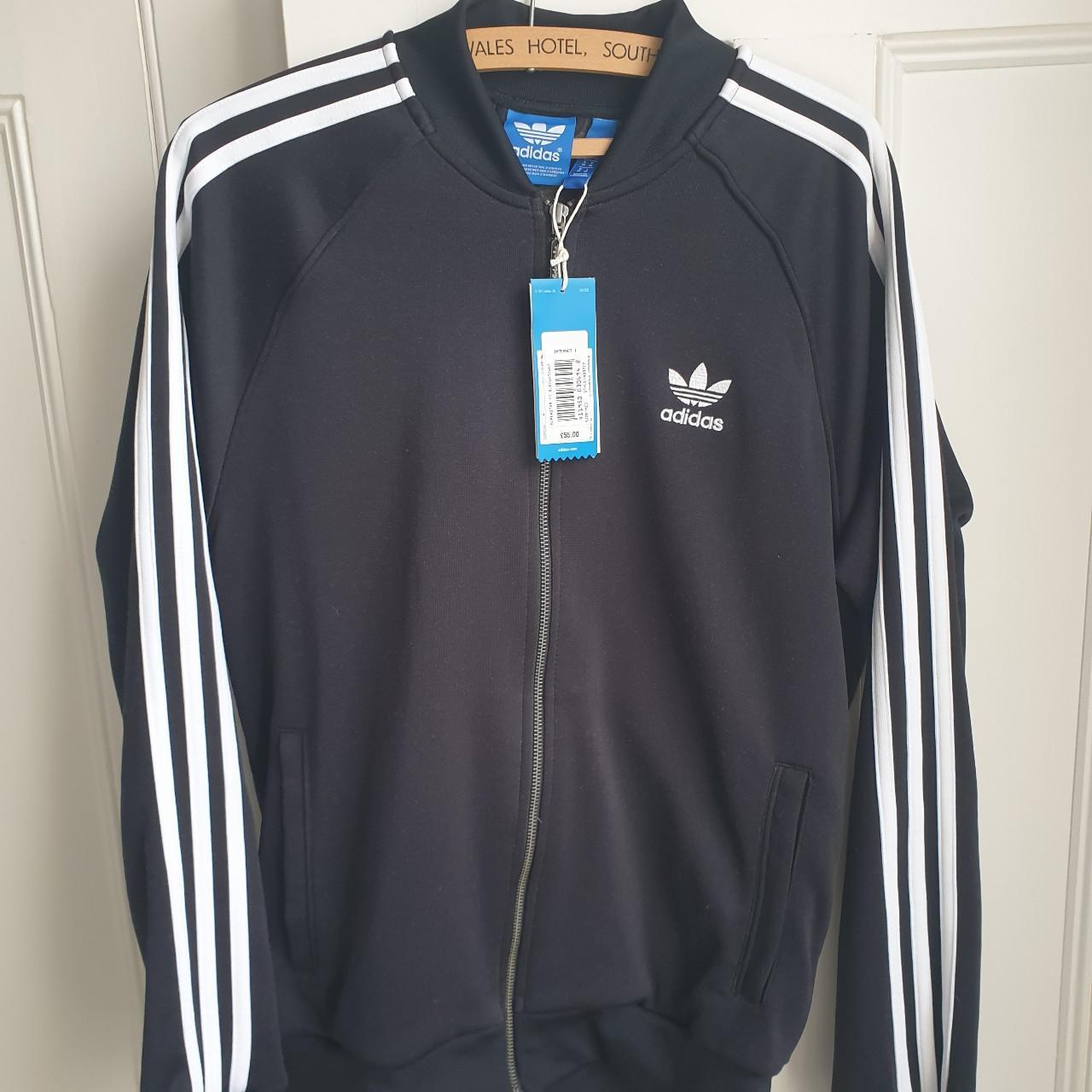 Classic Adidas Superstar track top Black men s M. Depop