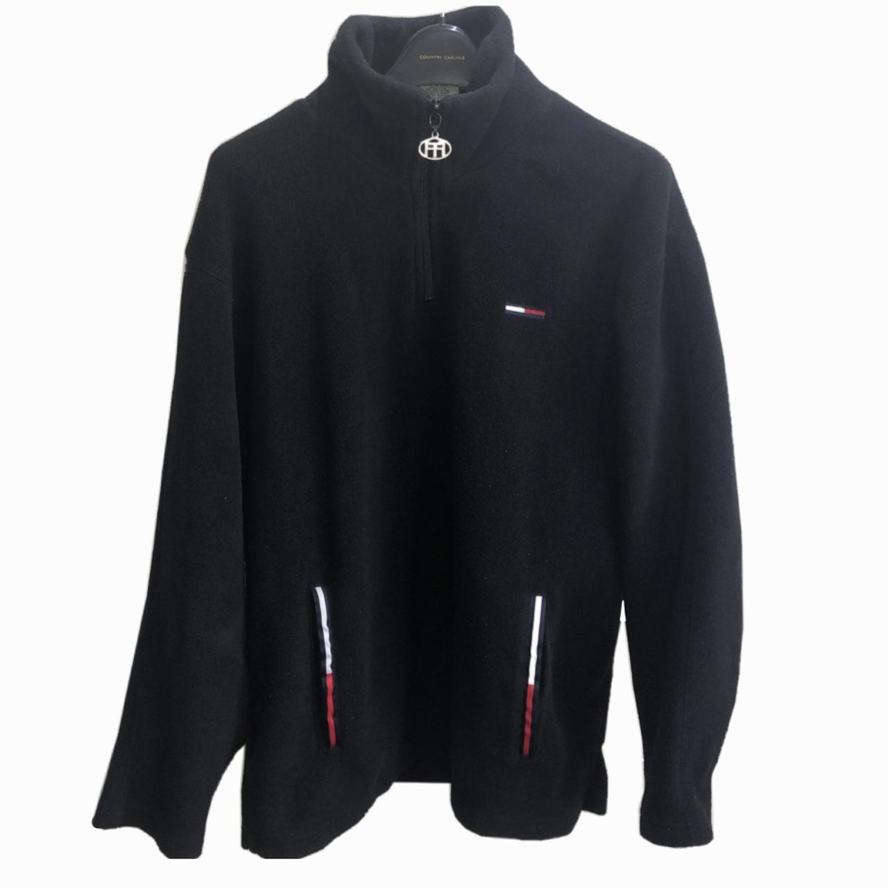 Black Tommy Hilfiger quarter zip... - Depop