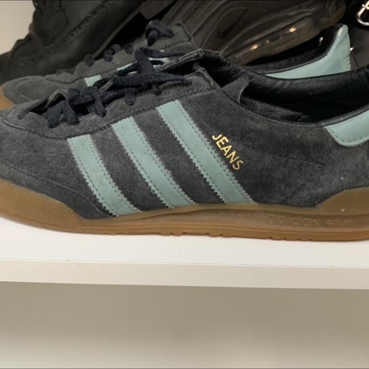 Navy adidas hot sale jeans trainers