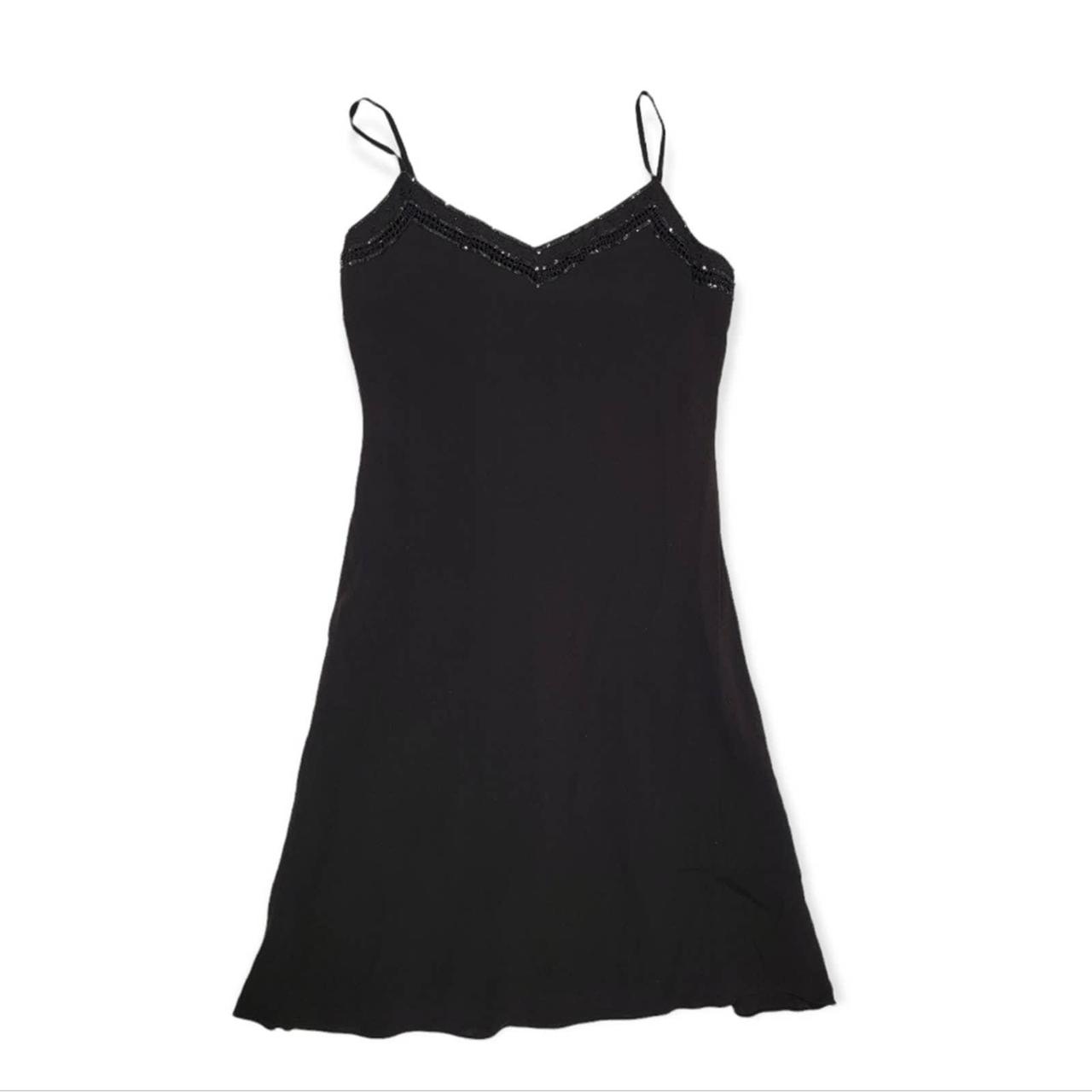 Nice black spaghetti strap mini slip dress with a... - Depop