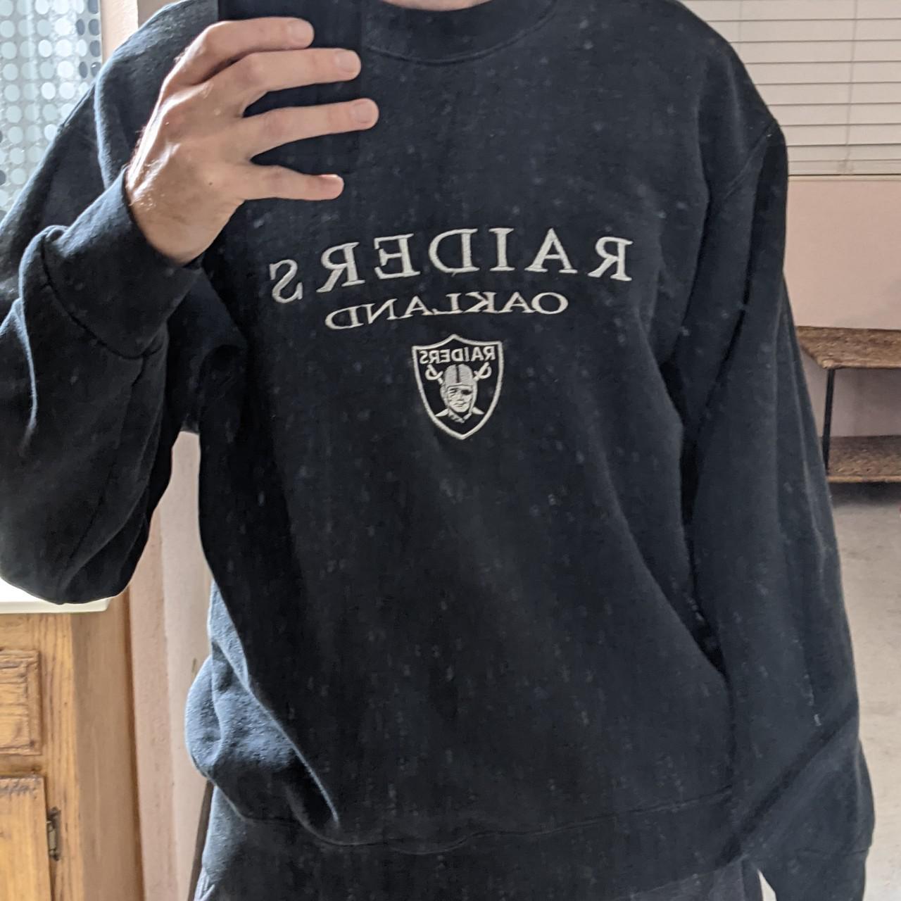 Vintage 90s Oakland Raiders Crewneck Sweatshirt - Depop