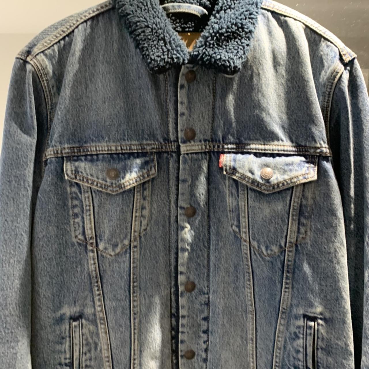 Levis wool 2024 jean jacket