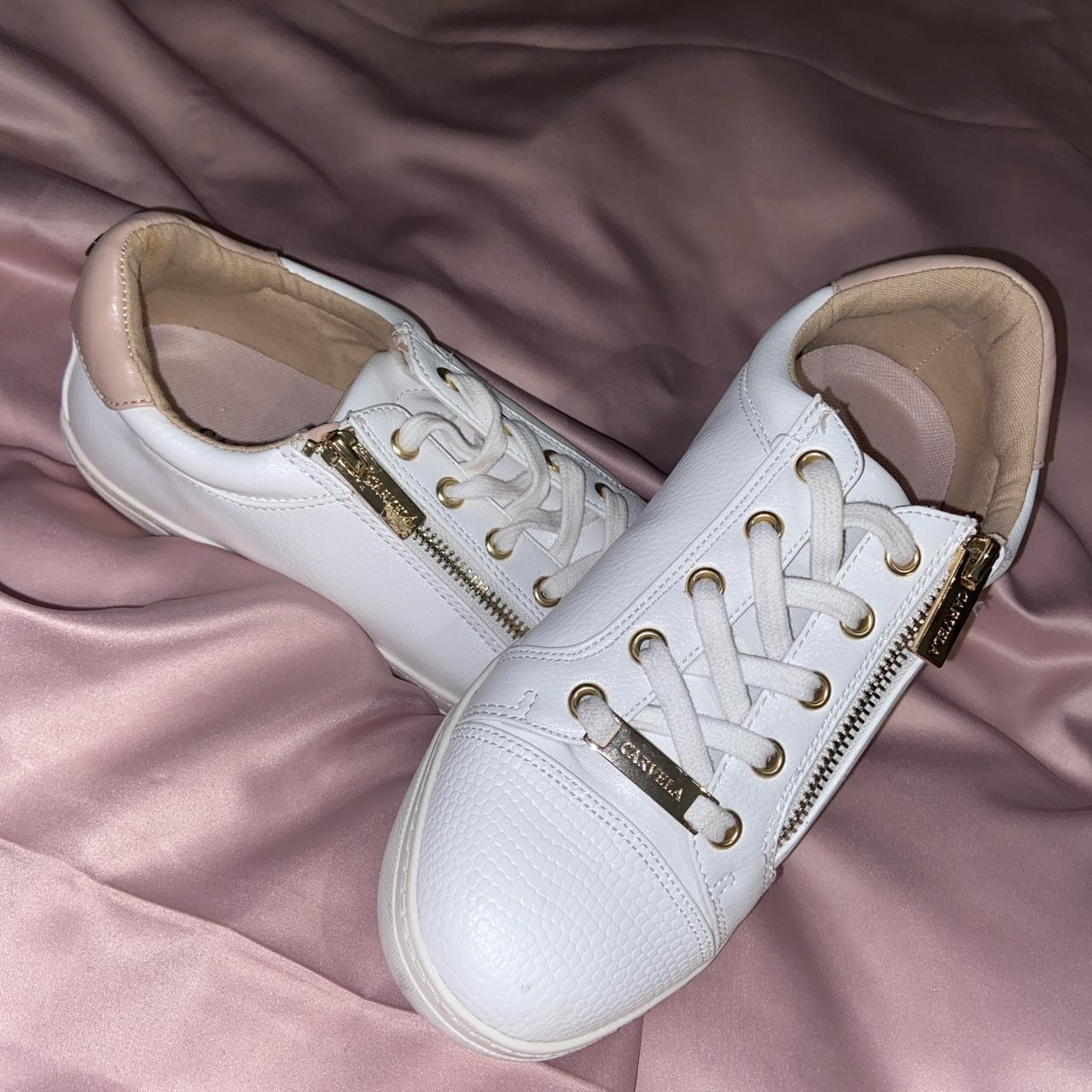 Carvela jagged trainers white online