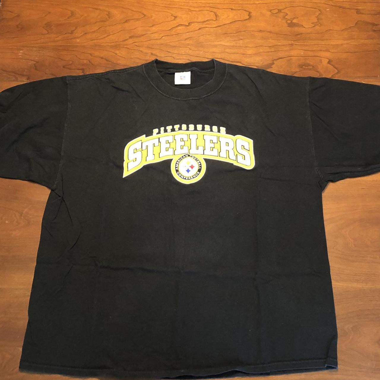 Size small black pittsburgh Steelers shirt from NFL - Depop