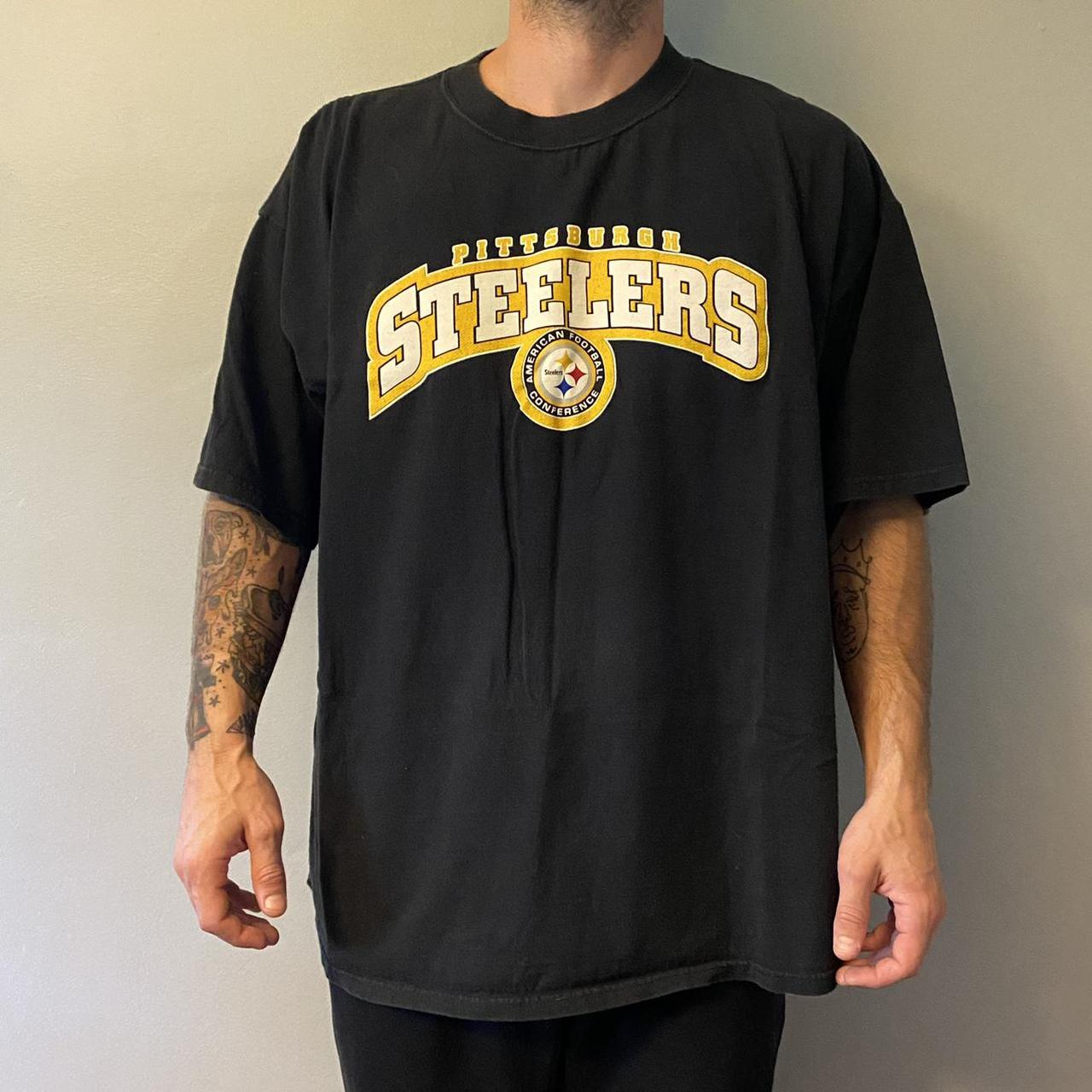 VINTAGE STEELERS BUTTON UP SHIRT Pittsburgh Steelers - Depop