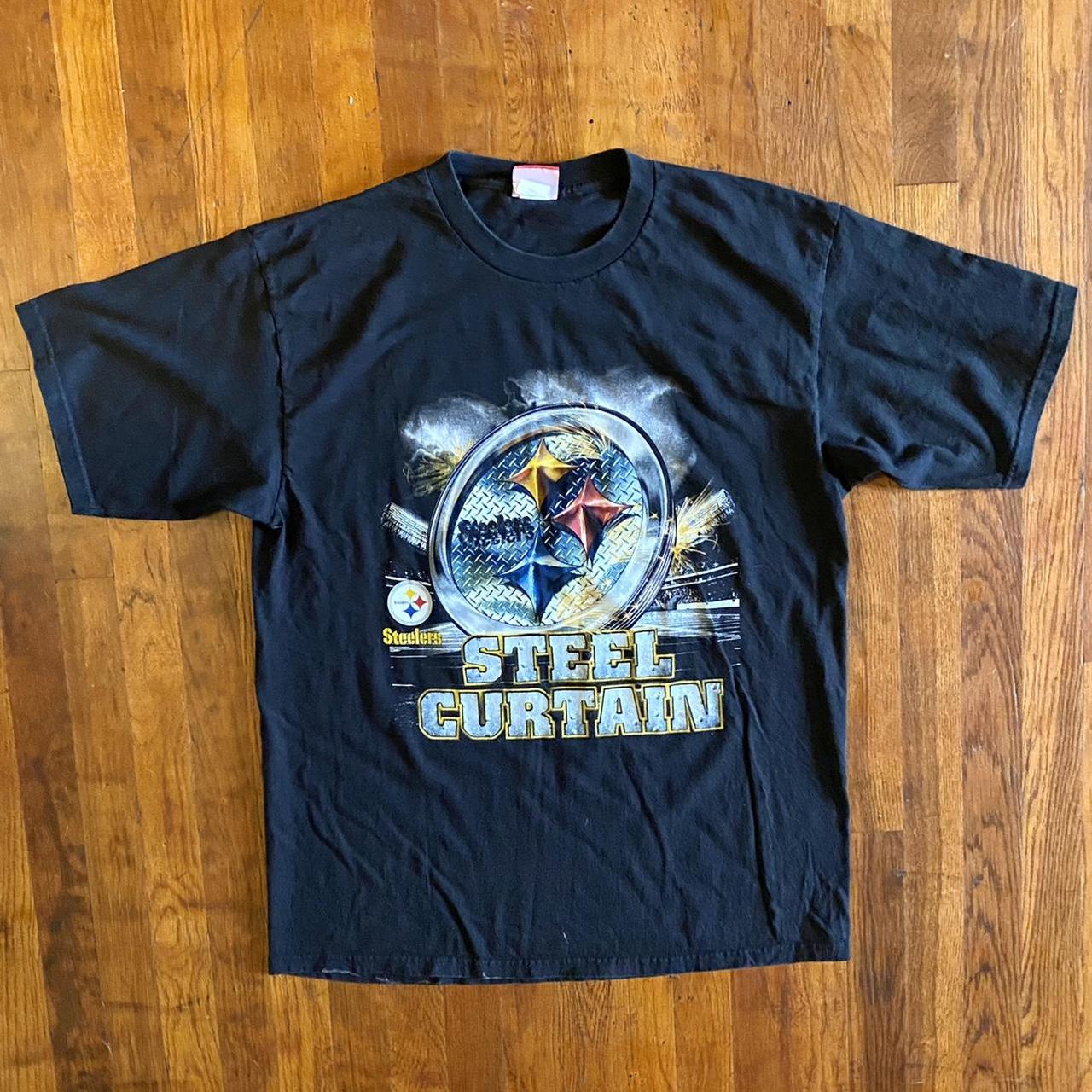 Vintage Acid Wash Pittsburgh Steelers Dog T-shirt - - Depop