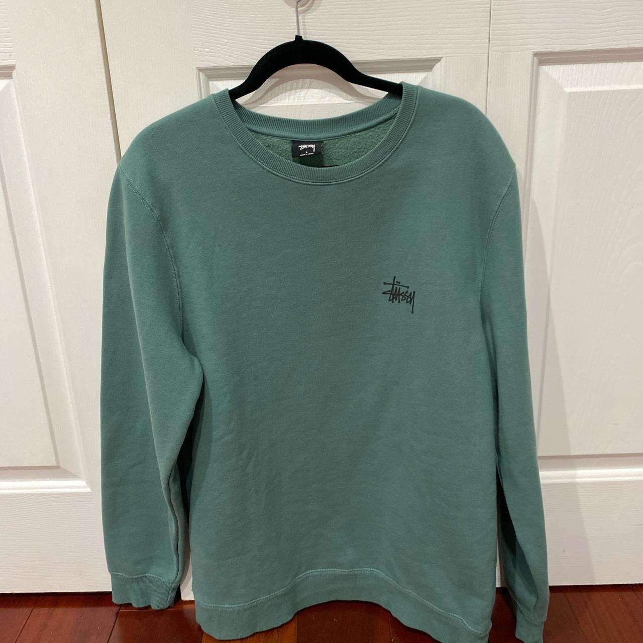 Stussy green online sweatshirt