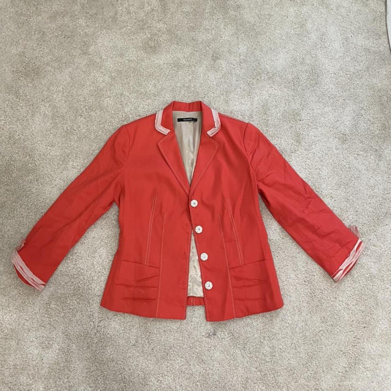 Tahari red clearance coat