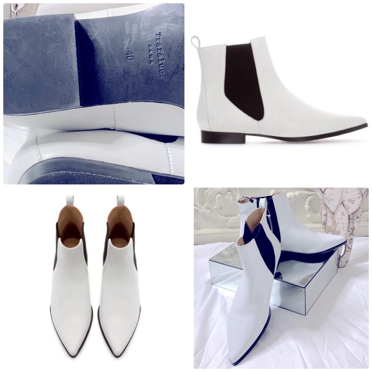 Zara Women's White and Black Boots (4)
