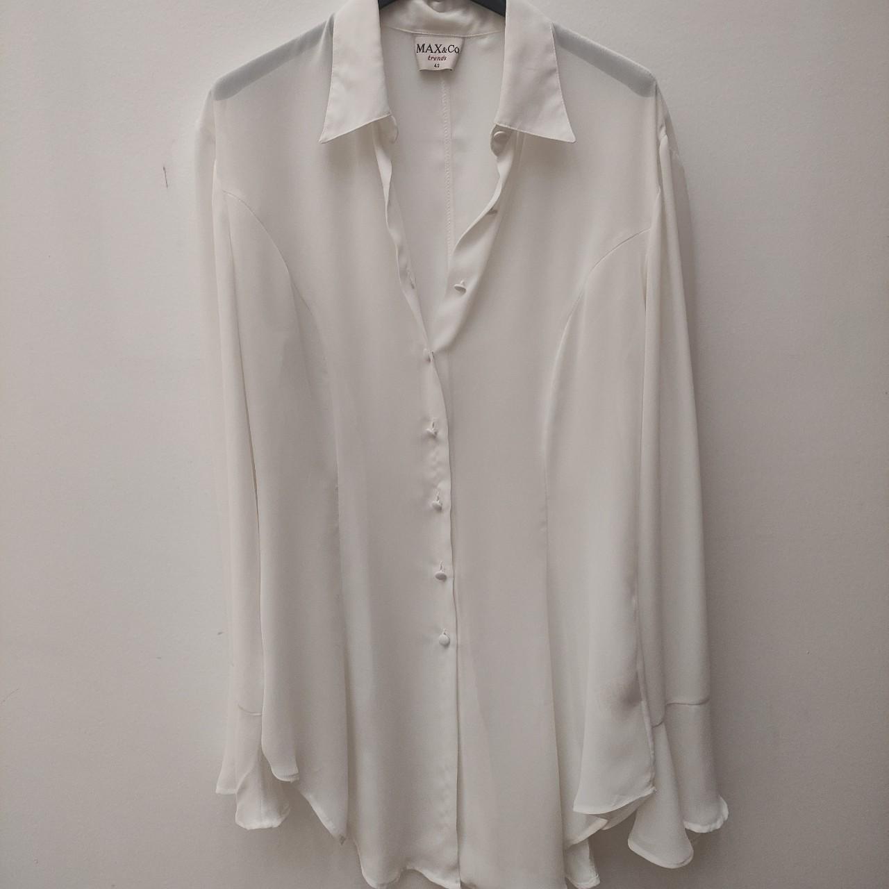 Repop Bellissima camicia bianca Max&Co in seta... - Depop