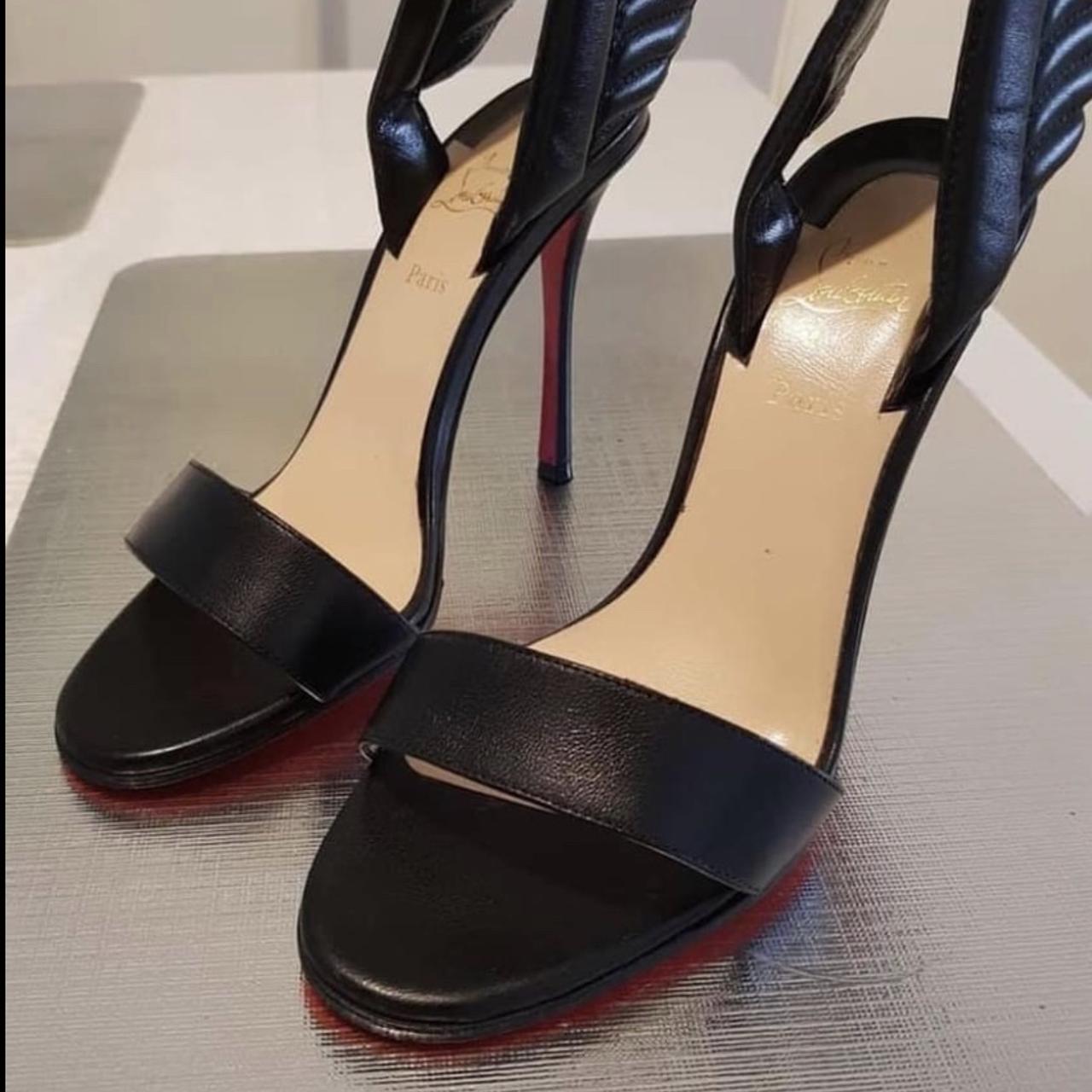 Christian Louboutin Samotresse 100 black nappa wings... - Depop