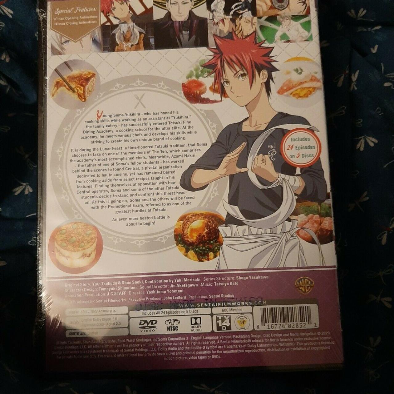Third Plate Food Wars Dub S3 Second Plate Food Wars S2 Dub Blu Ray