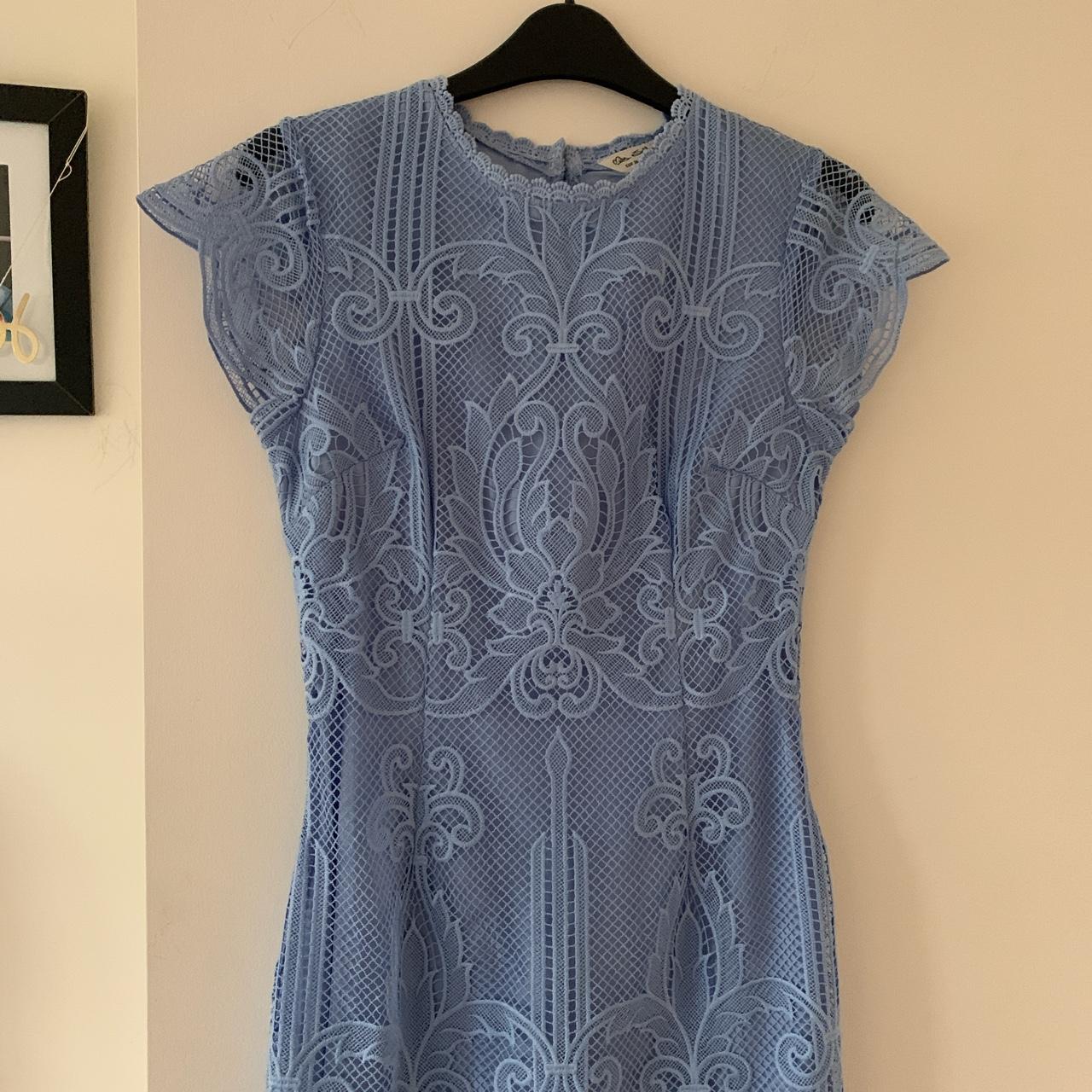 Miss selfridge shop blue lace dress