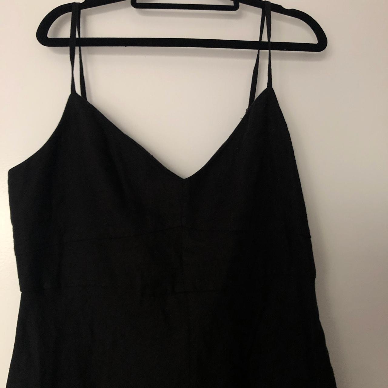 100% Linen Witchery black spaghetti strap dress.... - Depop