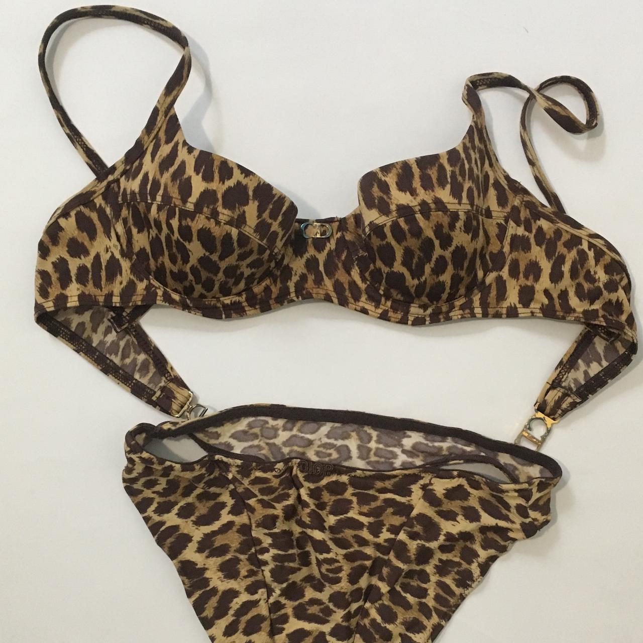 Christian Dior Bikini Animal Print with two high Depop