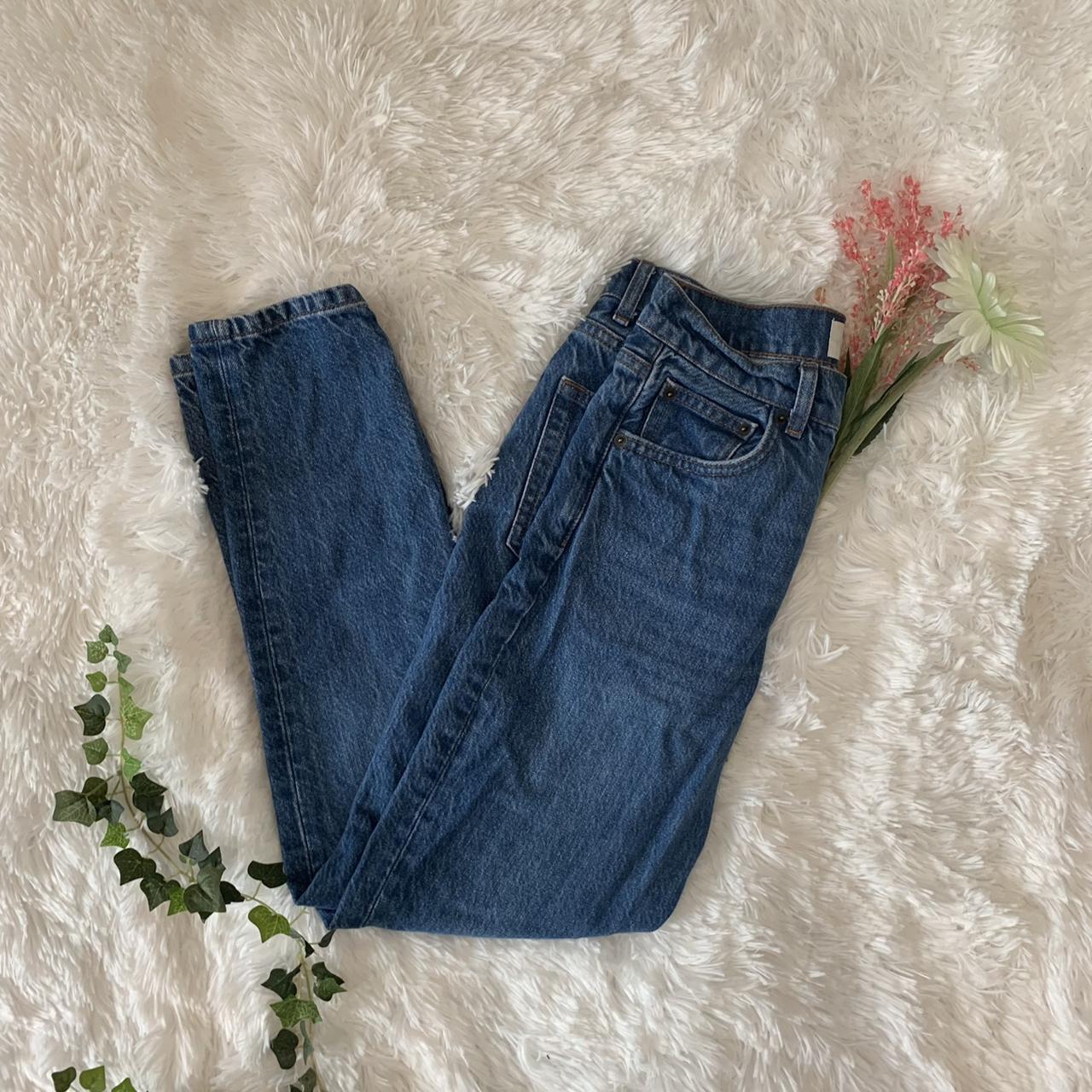 Reformation Women's Blue Jeans | Depop