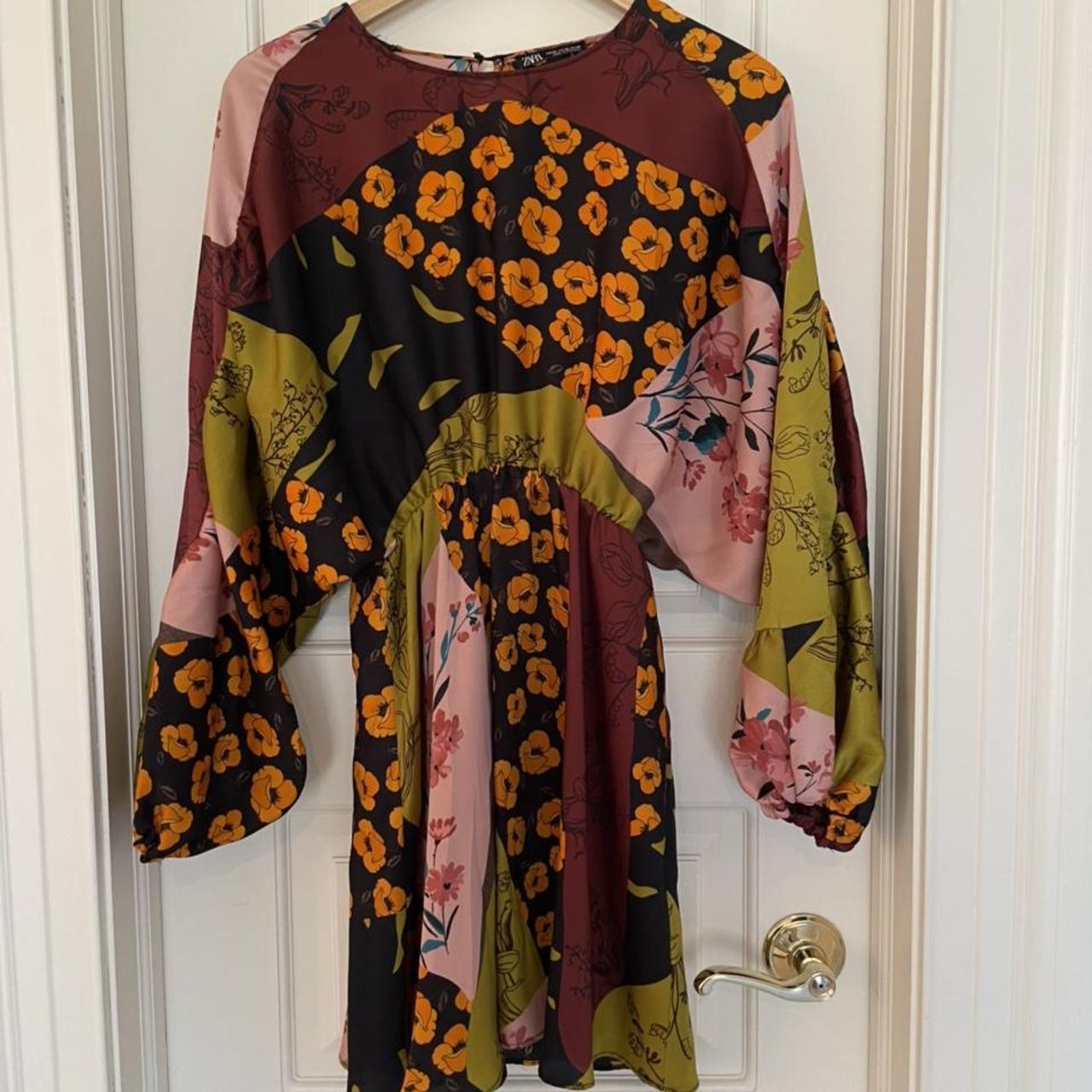 Zara perfect for fall dress size XS. Multi-colored... - Depop