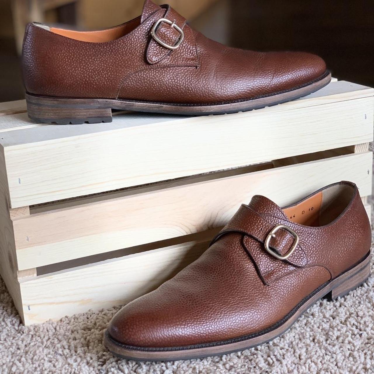 Brand Santoni Color Brown Size 10 mens Luxury... Depop