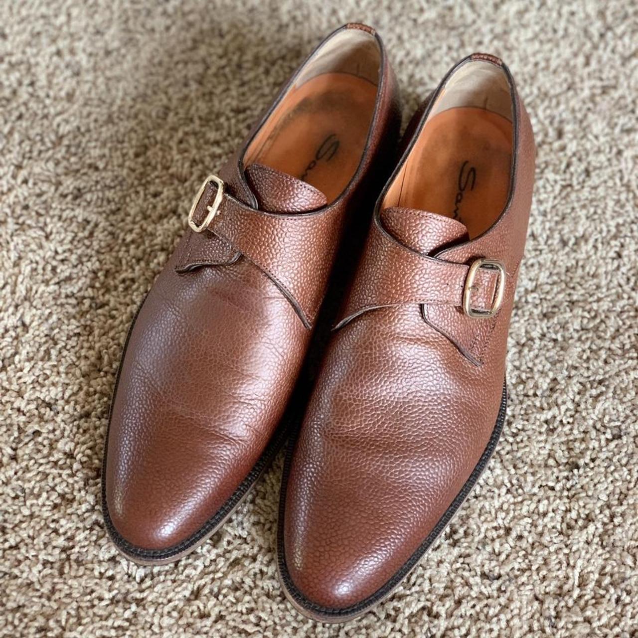 Brand Santoni Color Brown Size 10 mens Luxury... Depop