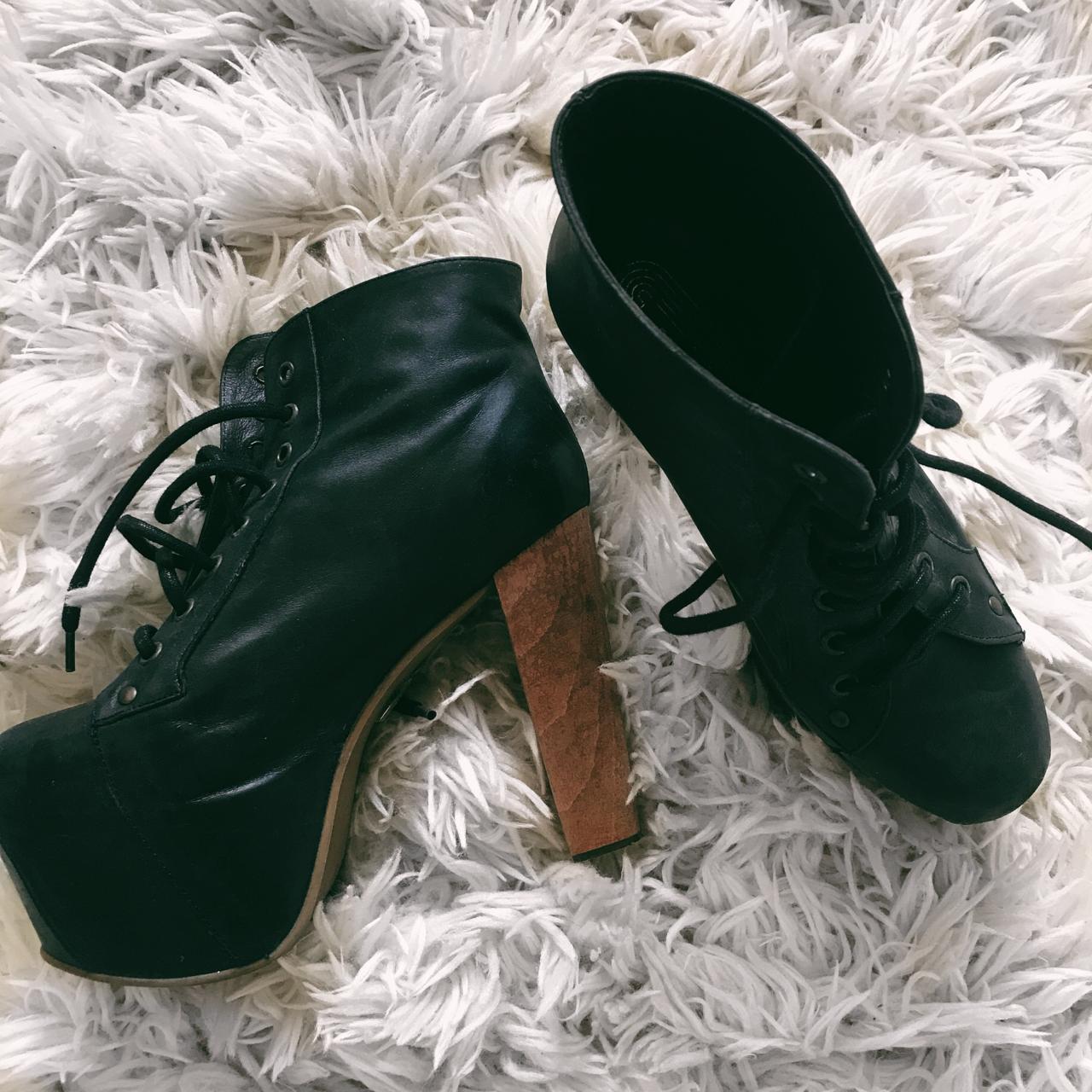 Genuine Jeffrey Campbell Lita Black Leather Boots Depop