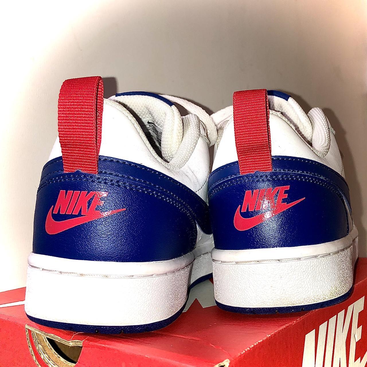 red,white, and blue Nike court borough low.... - Depop
